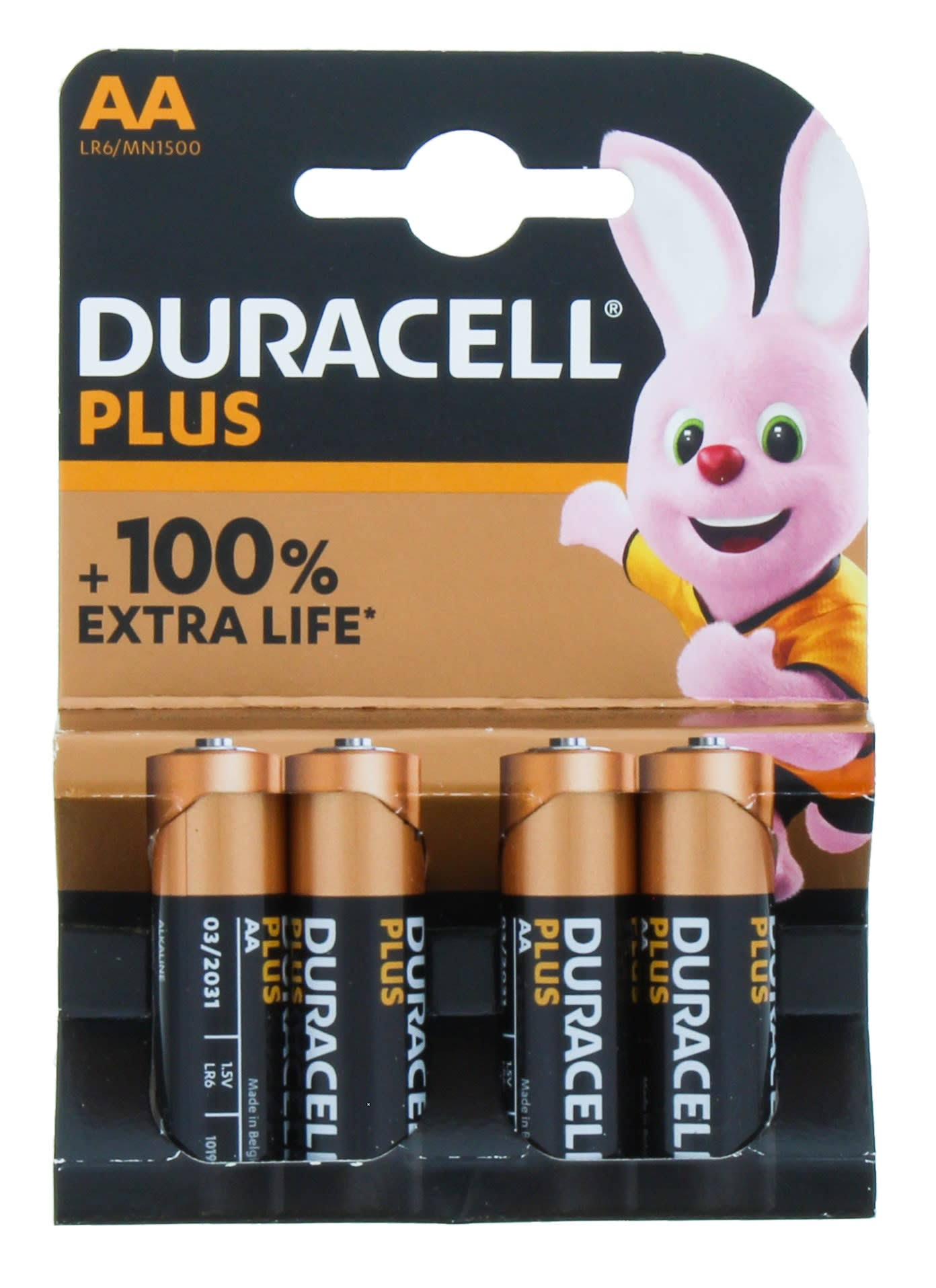 Duracell Plus Aa Lr06 Alkaline Batteries 4 Units