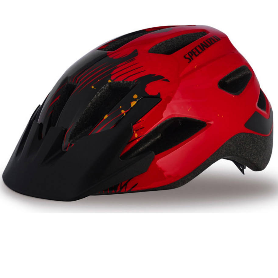 Specialized Shuffle LED Helmet - Red Black Flames Size Child