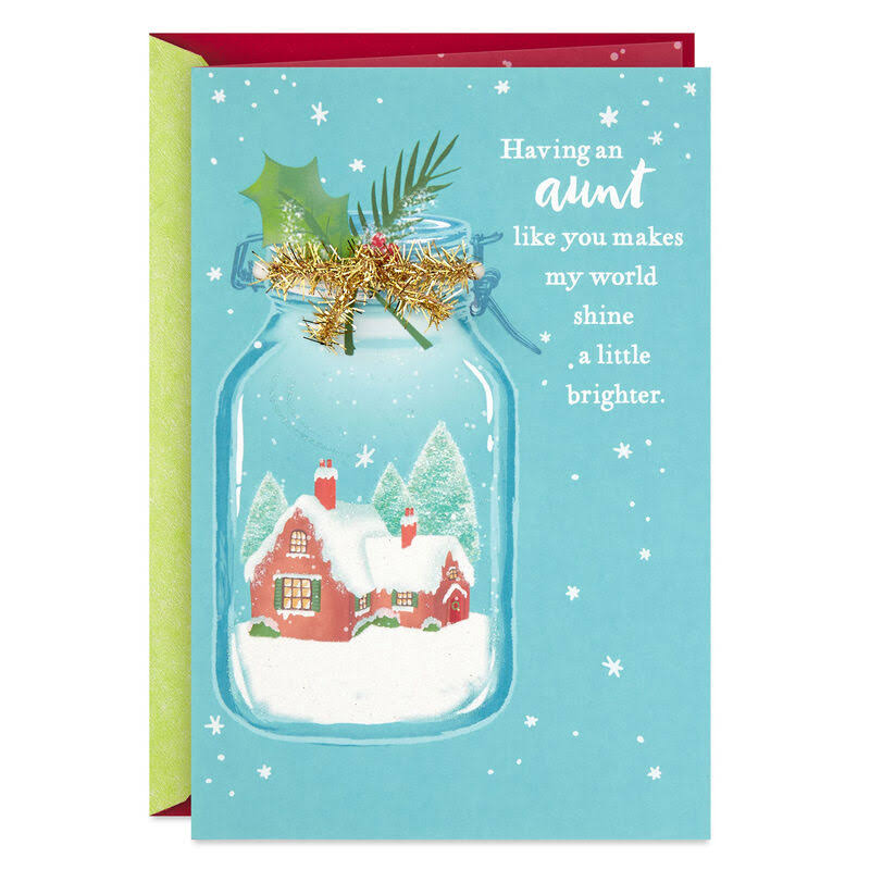 Hallmark Christmas Card, You're A Gift Christmas Card for Aunt