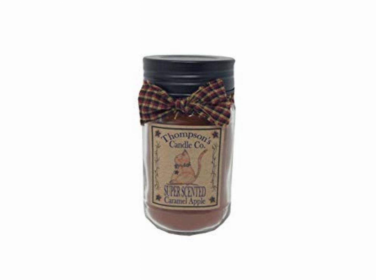 Thompson's Candle Co. 12 oz Mason Jar Candles - Caramel Apple