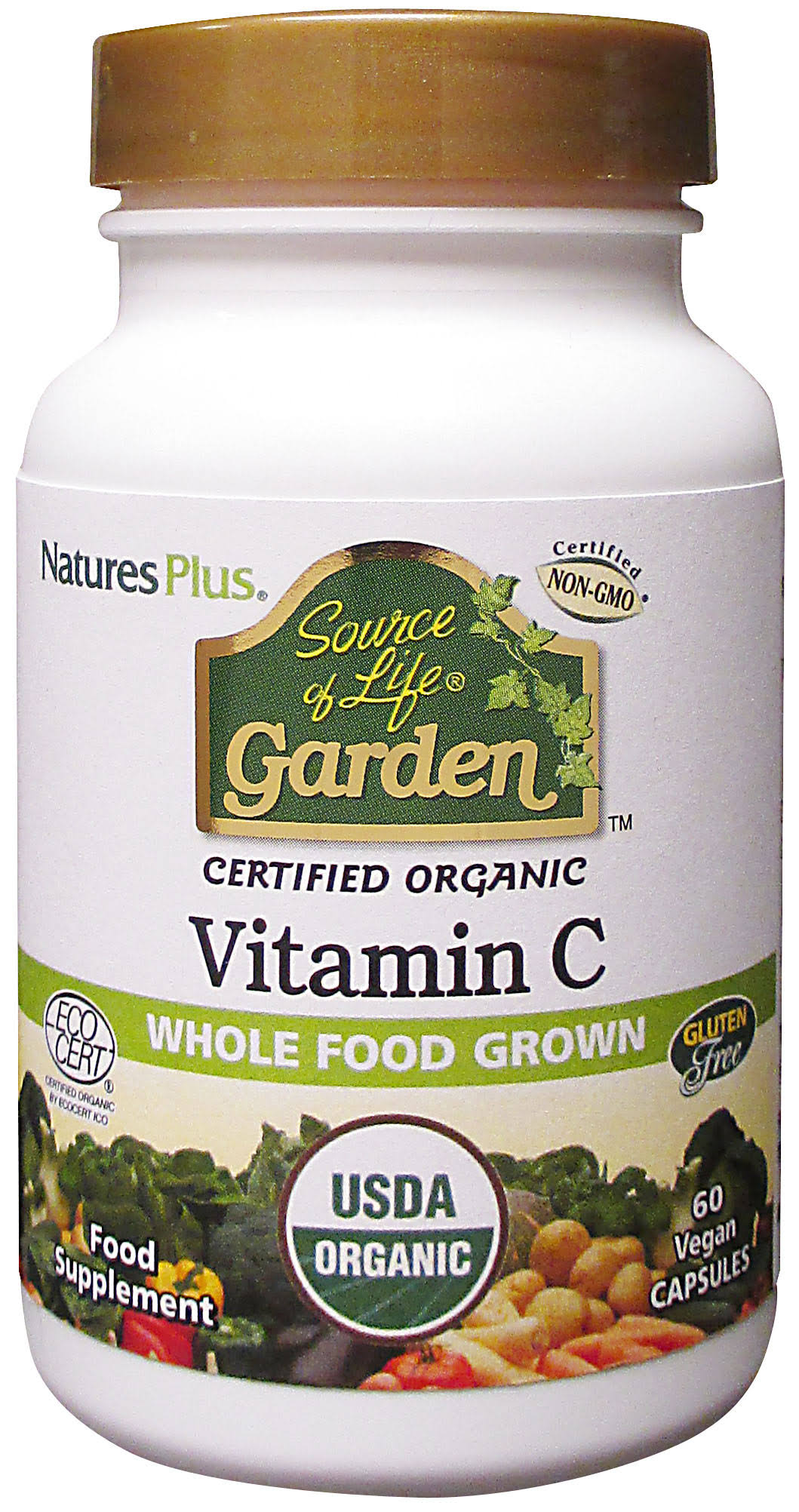 Source of Life Garden Organic Vitamin C 500mg vcaps 60 - Nature's Plus