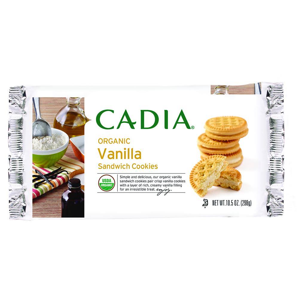 Cadia Sandwich Cookies, Organic, Vanilla - 10.5 oz
