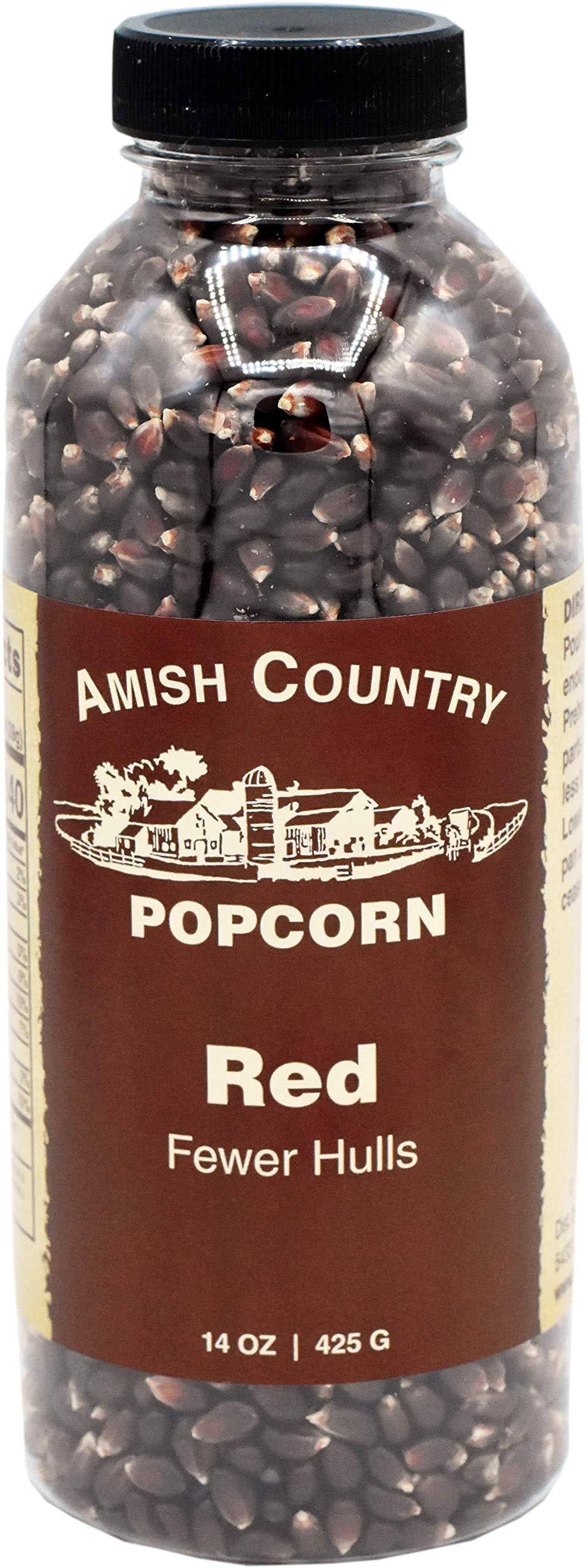 Amish Country Popcorn | 14 oz Bottle | Red Popcorn Kernels | Old Fashi