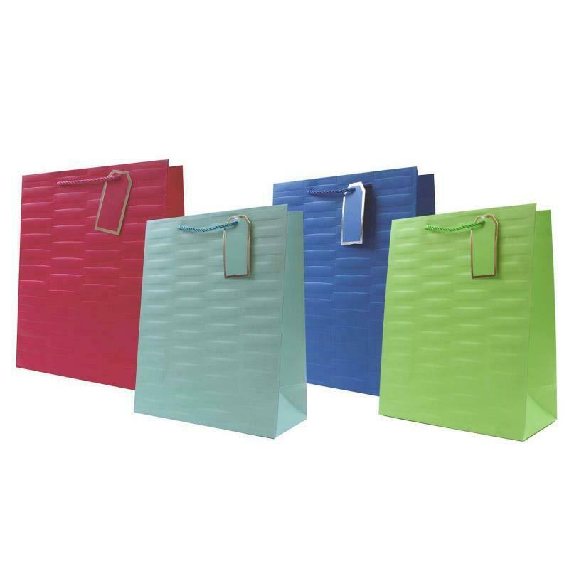 Embossed Bright Coloured Large Gift Bag | Occasion Cards