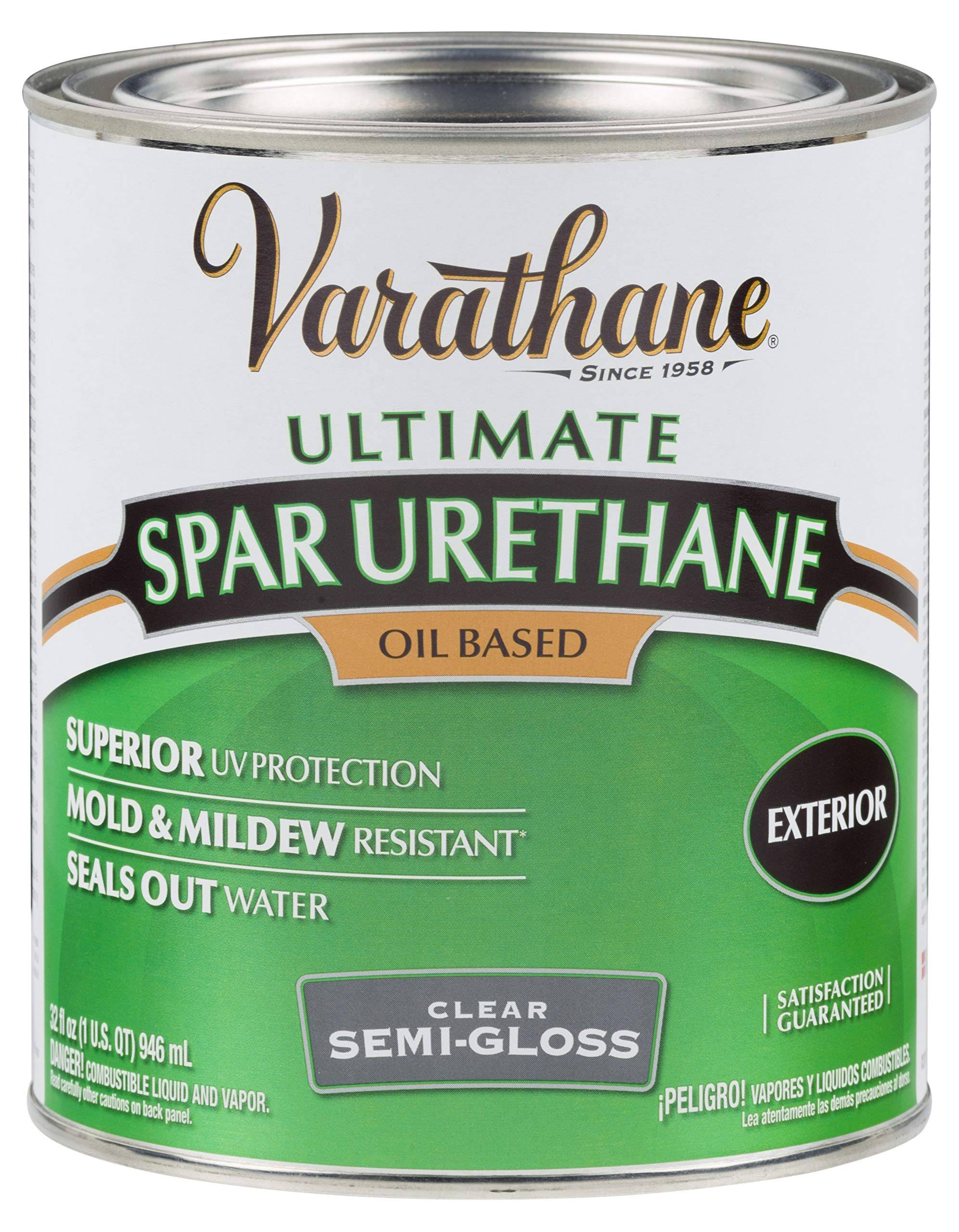 Varathane Semi-Gloss Clear Low VOC Exterior Spar Urethane, 1 qt. 242186H