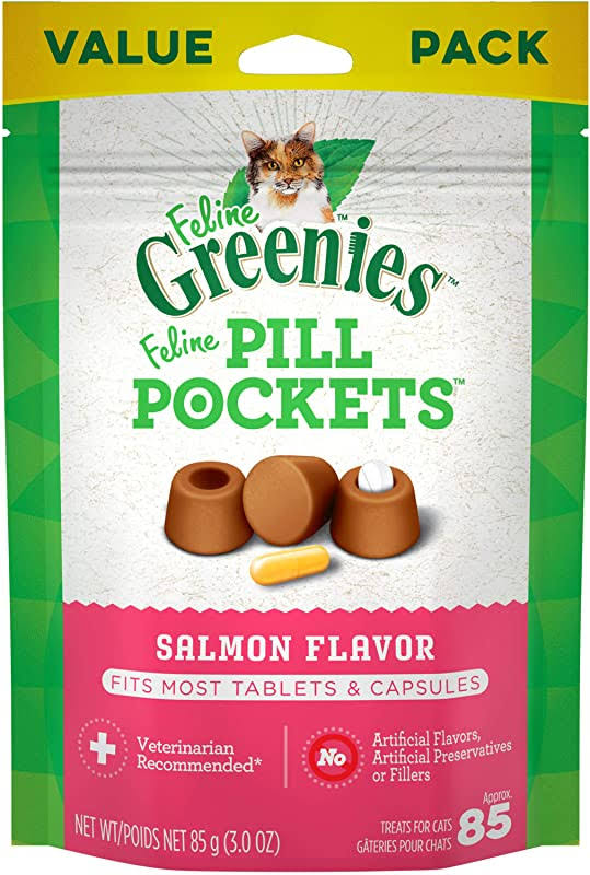 Feline Greenies Pill Pockets Cat Treats - Salmon, 3oz