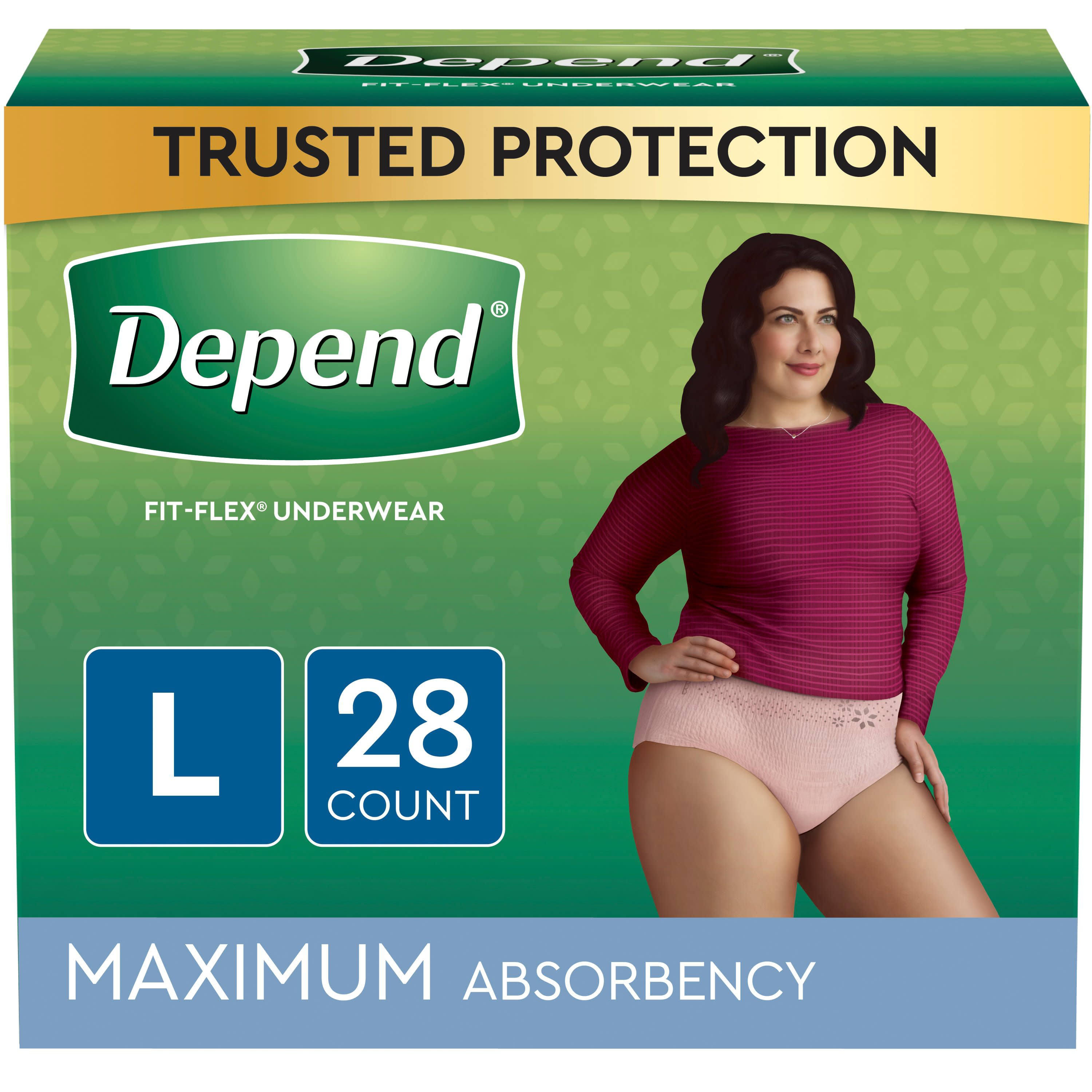 Depend Fit-flex Women's Underwear - Large, 28ct