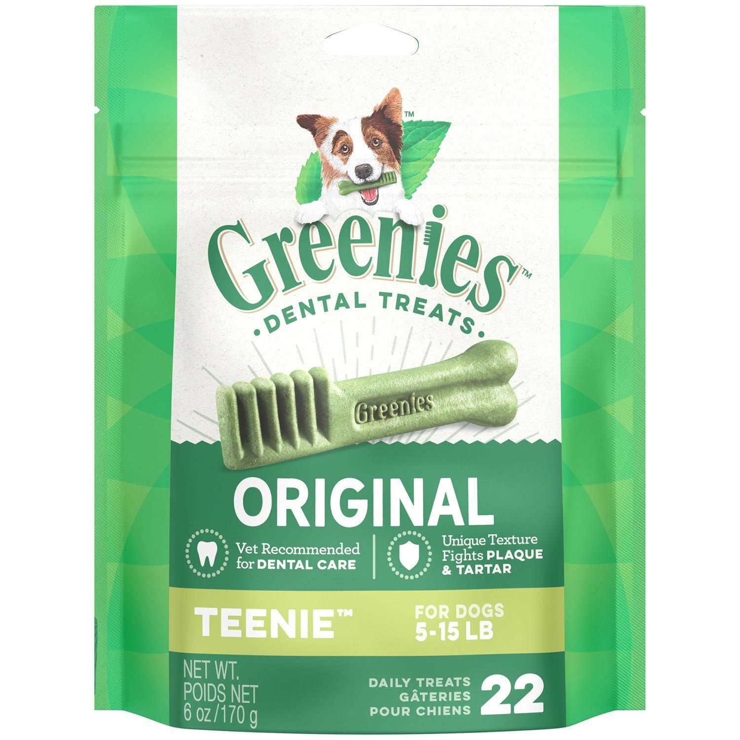 Greenies Dog Dental Chew Treats - Teenie, 170g