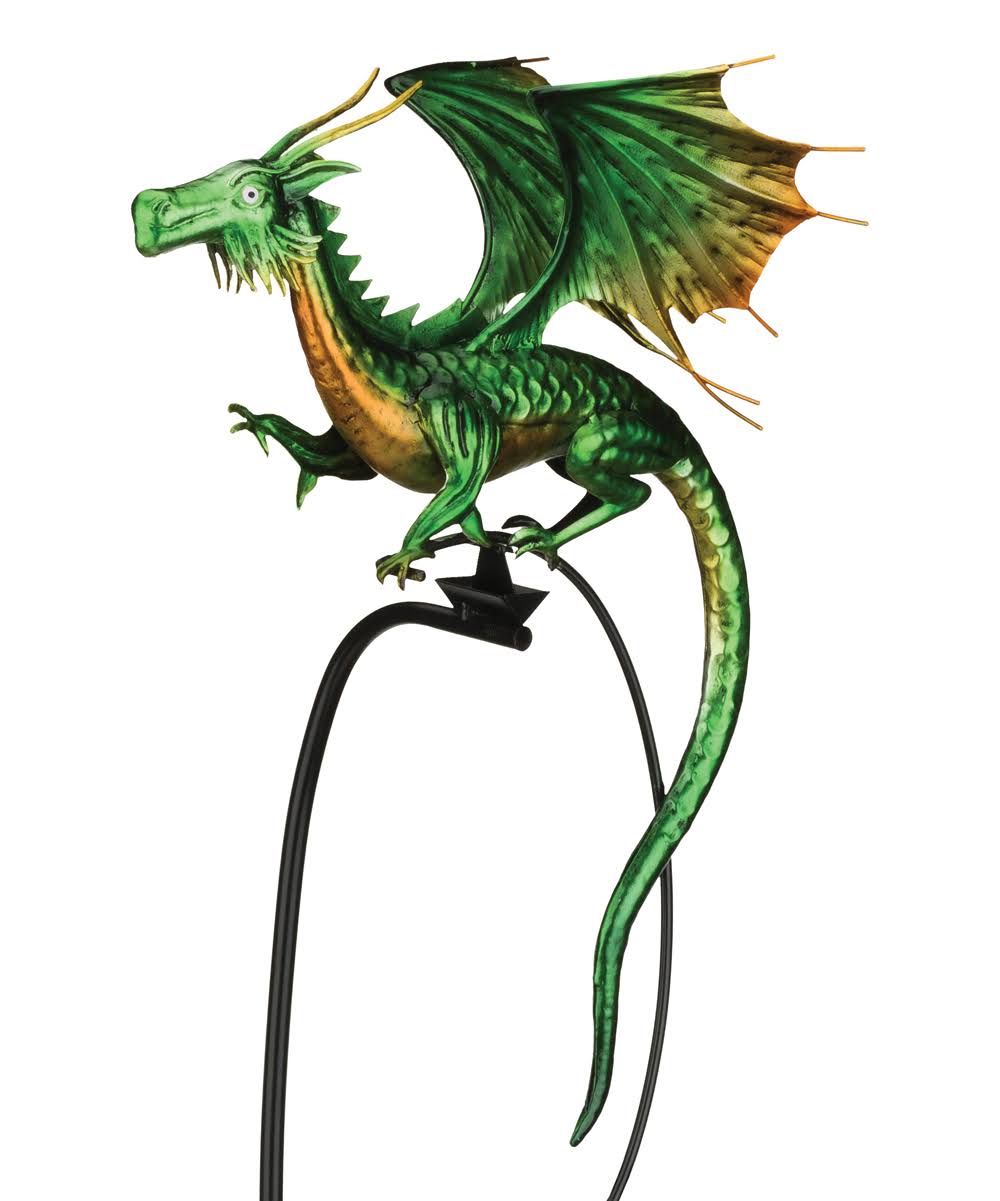 Regal Art & Gift Green Dragon Rocker Kinetic Garden Stake One Size