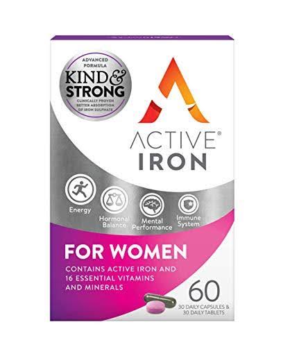 Active Iron & B-Complex Plus For Women 30 Iron Tablets & 30 Vitamin...