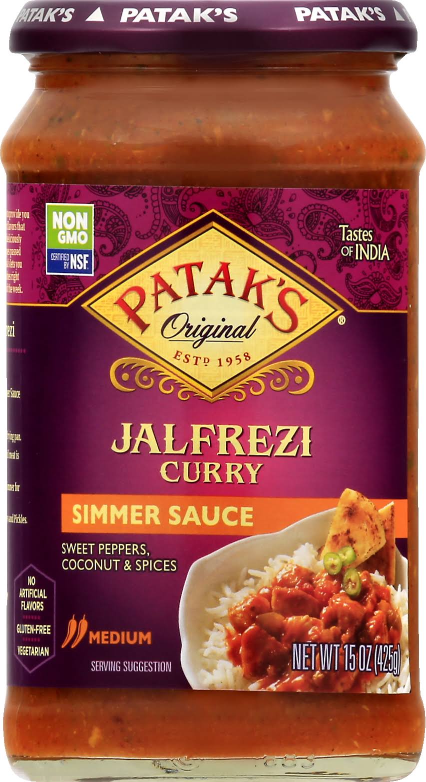 Patak's Simmer Sauce Jalfrezi Curry - Medium, 15oz