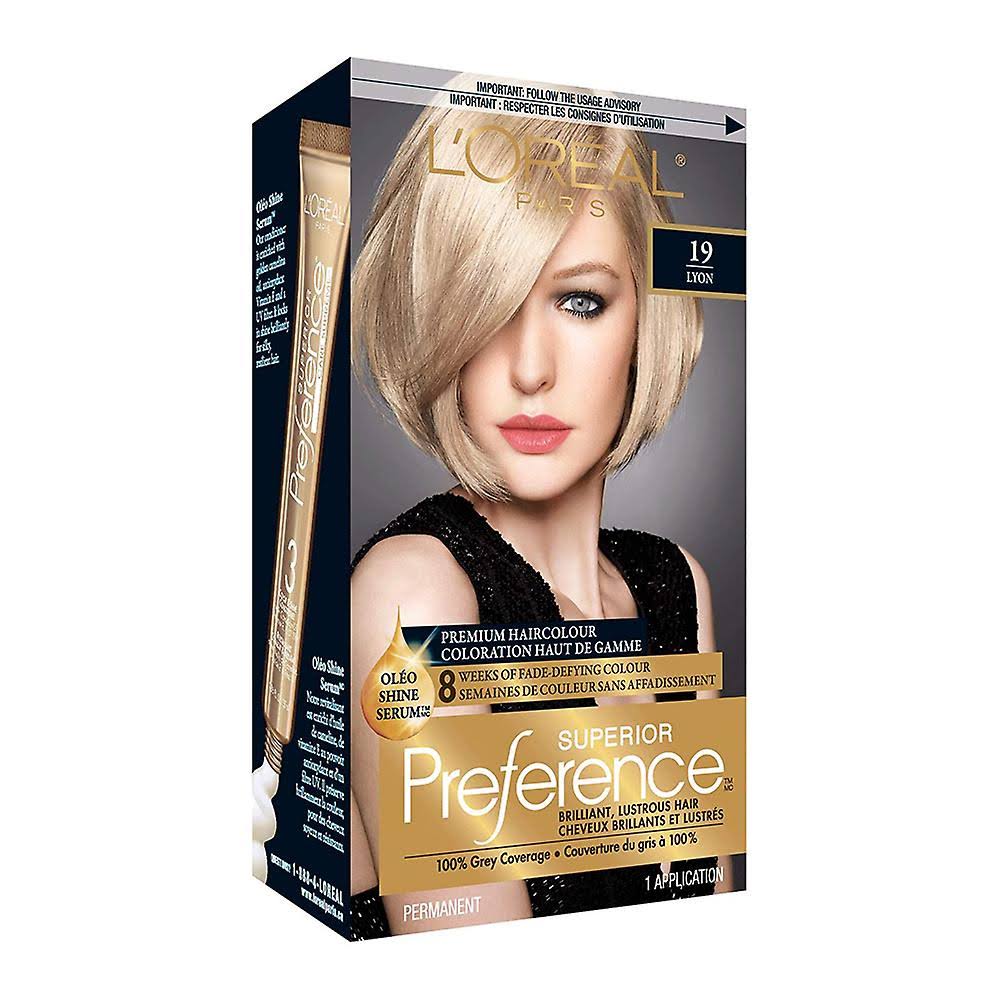 L'Oreal Paris Superior Preference Premium Haircolour - 19 Lyon Light Ash Blonde