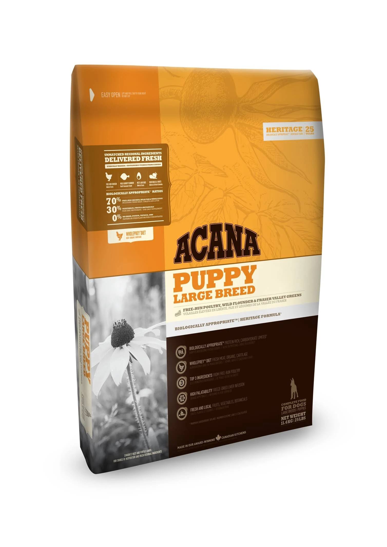 Acana Puppy Large Breed Dog Dry Food - 11.4kg