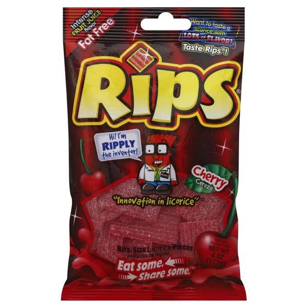 Rips Candy, Cherry - 4 oz