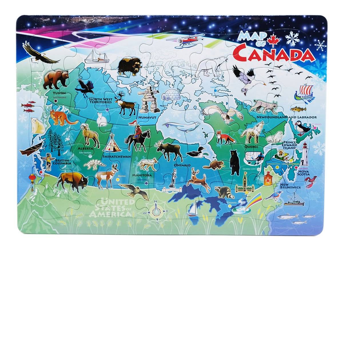 Puzzle: 35 Canada Map (Tray)