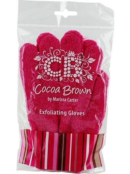 Cocoa Brown Pink Exfoliating Gloves