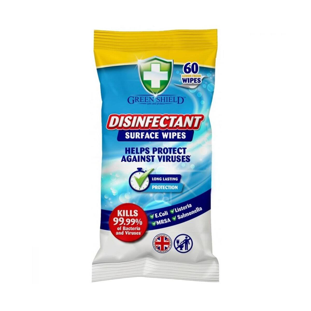 Green Shield Disinfectant Surface Wipes 60's