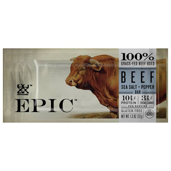 Epic Beef Bar, Sea Salt + Pepper - 1.3 oz