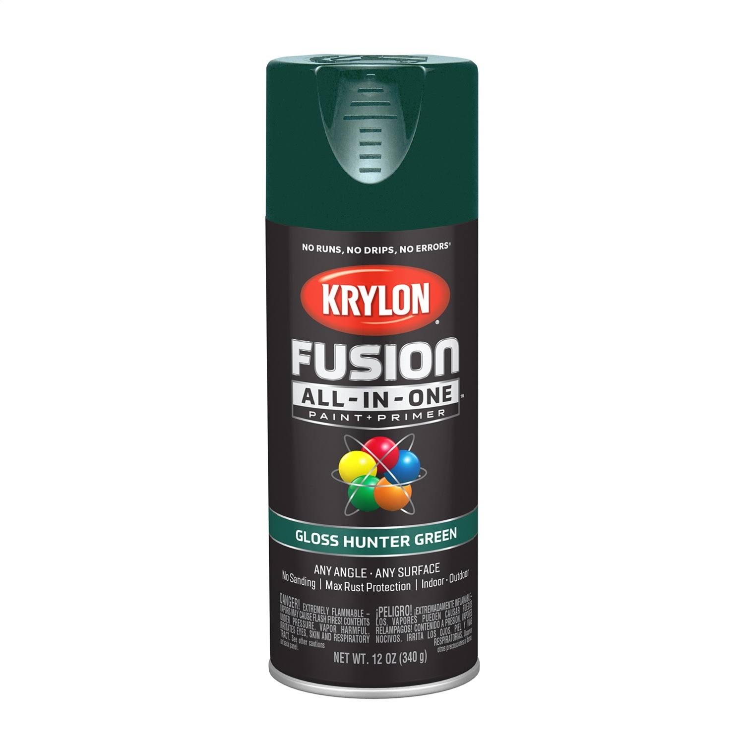 Krylon K02789007 Fusion All-in-One Spray Paint, Hunter Green