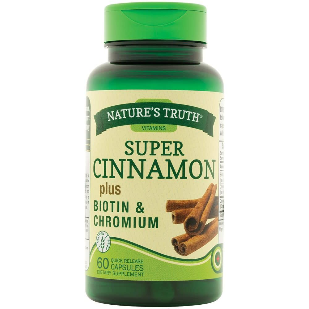 Nature's Truth Super Cinnamon Plus Biotin & Chromium - 60ct