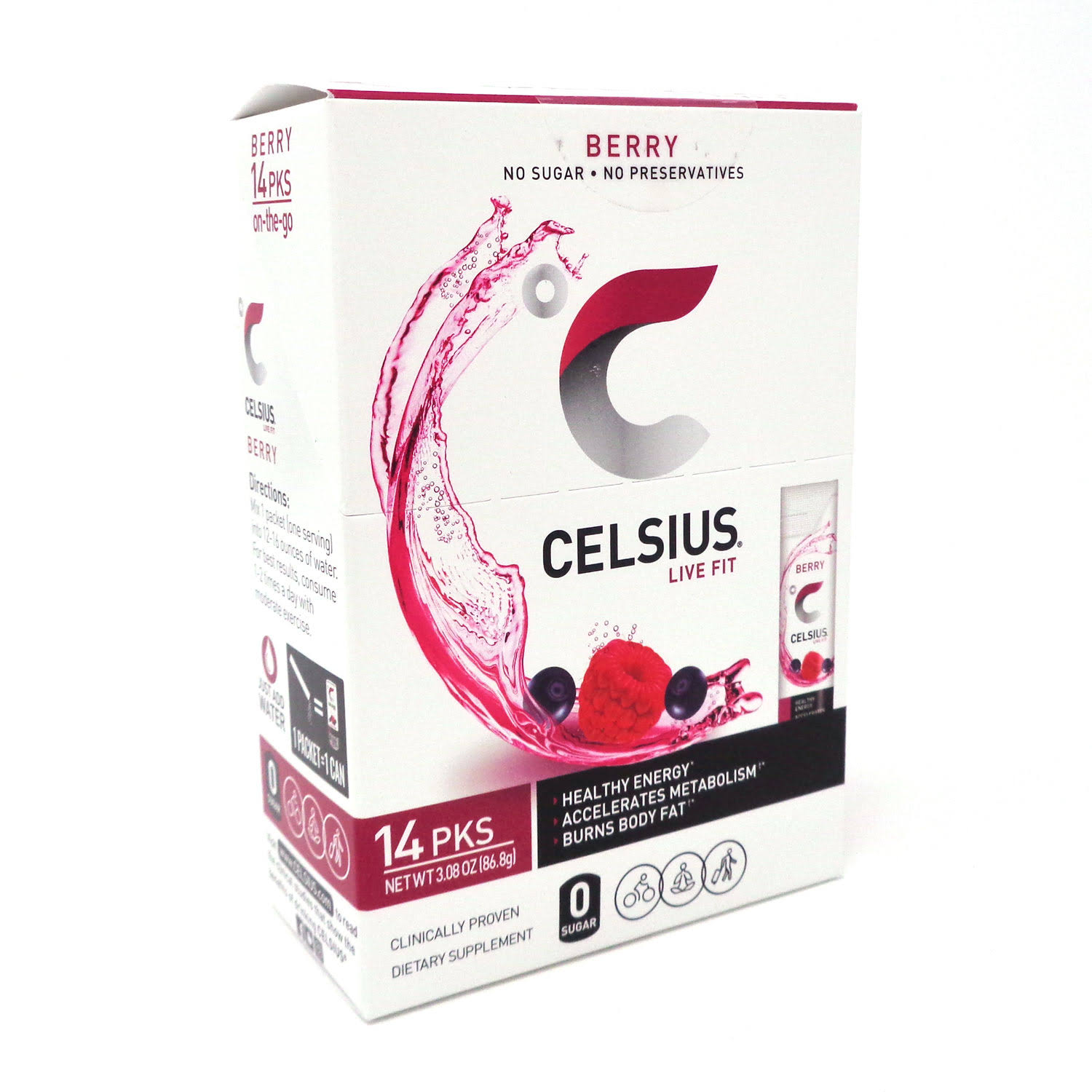 Celsius Berry Blast Powder Stick Packet - Nutrition Smart - Westchase - Delivered by Mercato