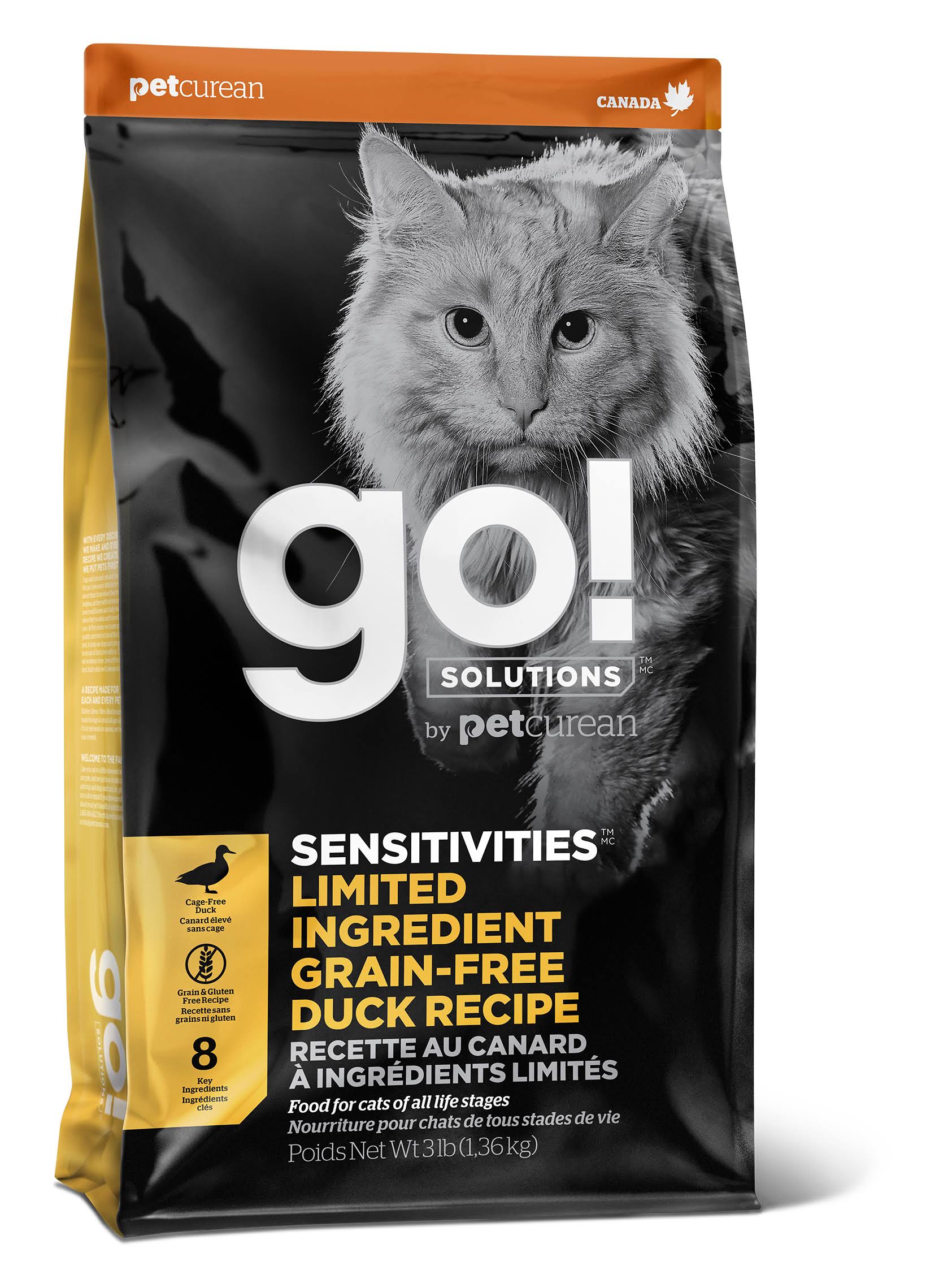 Go! SOLUTIONS - Sensitivities - Limited Ingredient Grain Free Duck Recipe (Dry Cat Food) 16lb