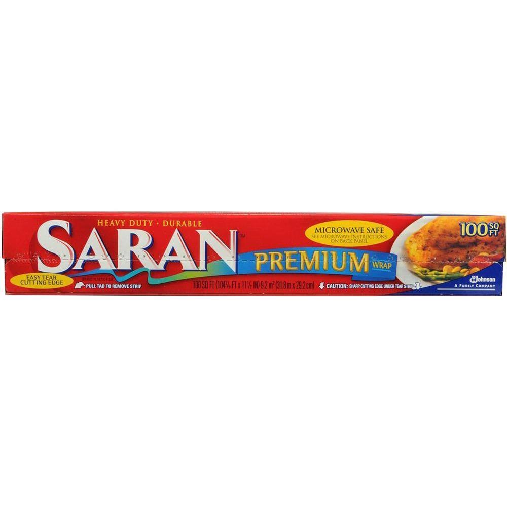 Saran Premium Plastic Wrap, Clear, 100'