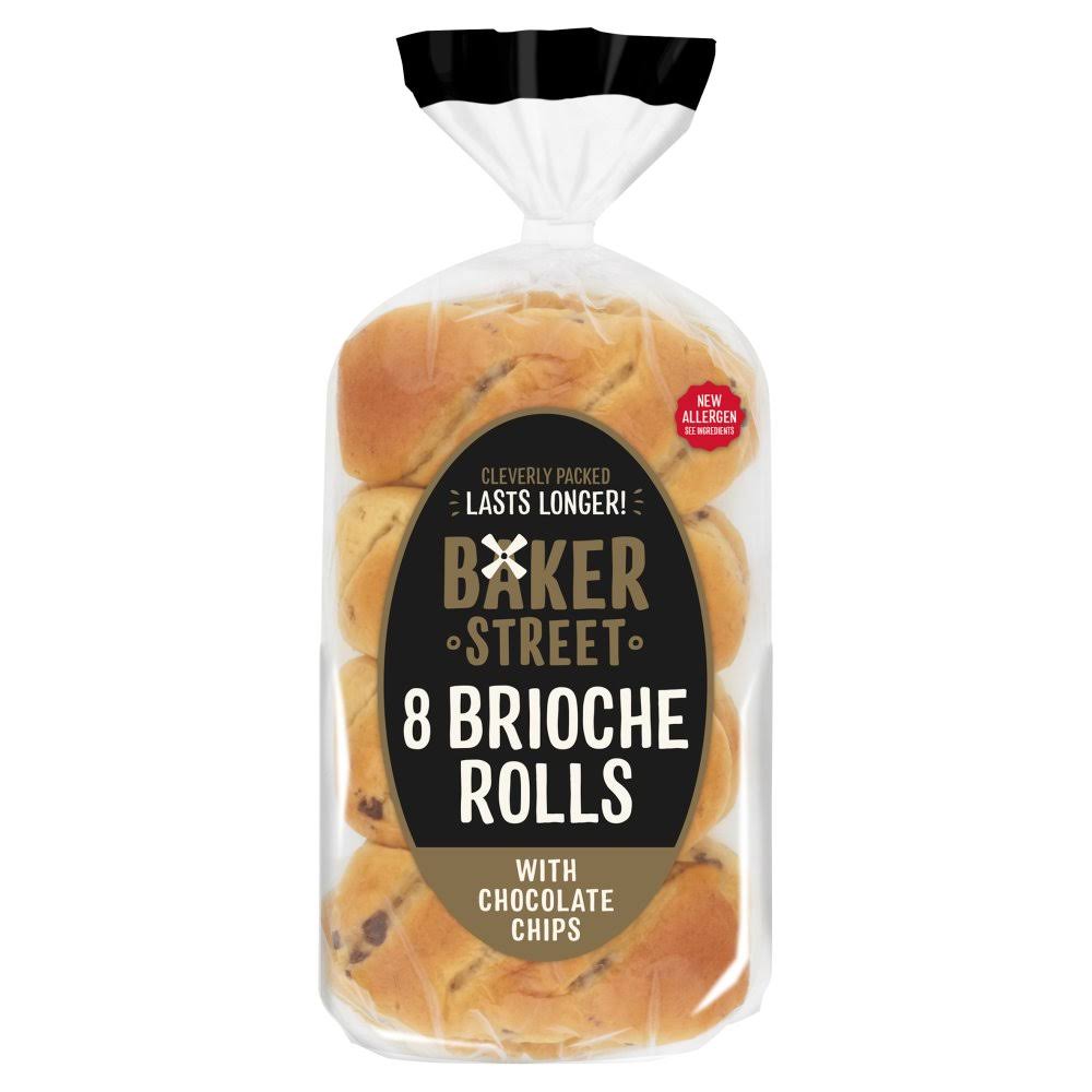 Baker Street 8 Brioche Rolls with Chocolate Chips