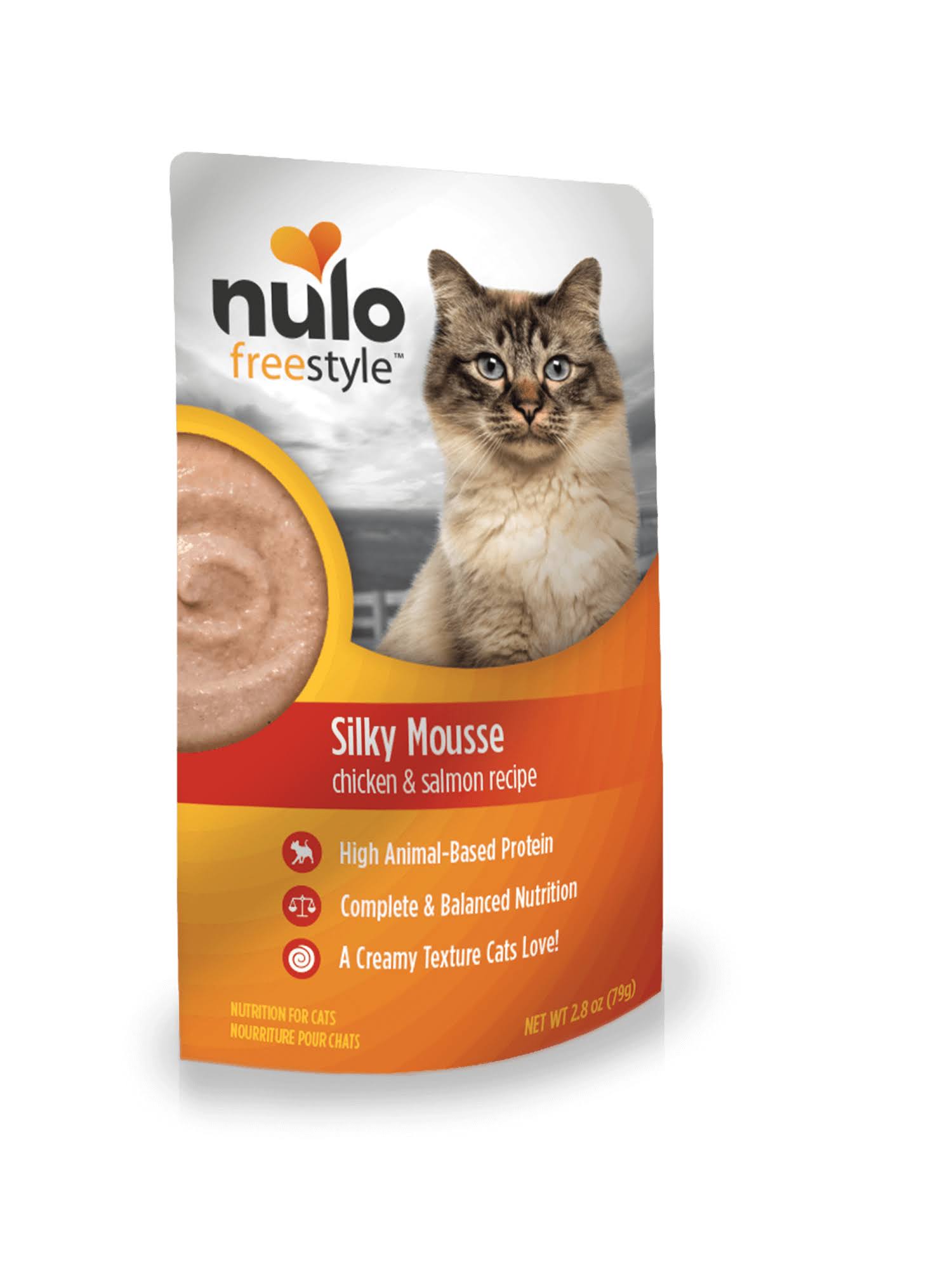 Nulo Freestyle Cat Silky Mousse, Chicken & Salmon, 2.8-oz Pouch