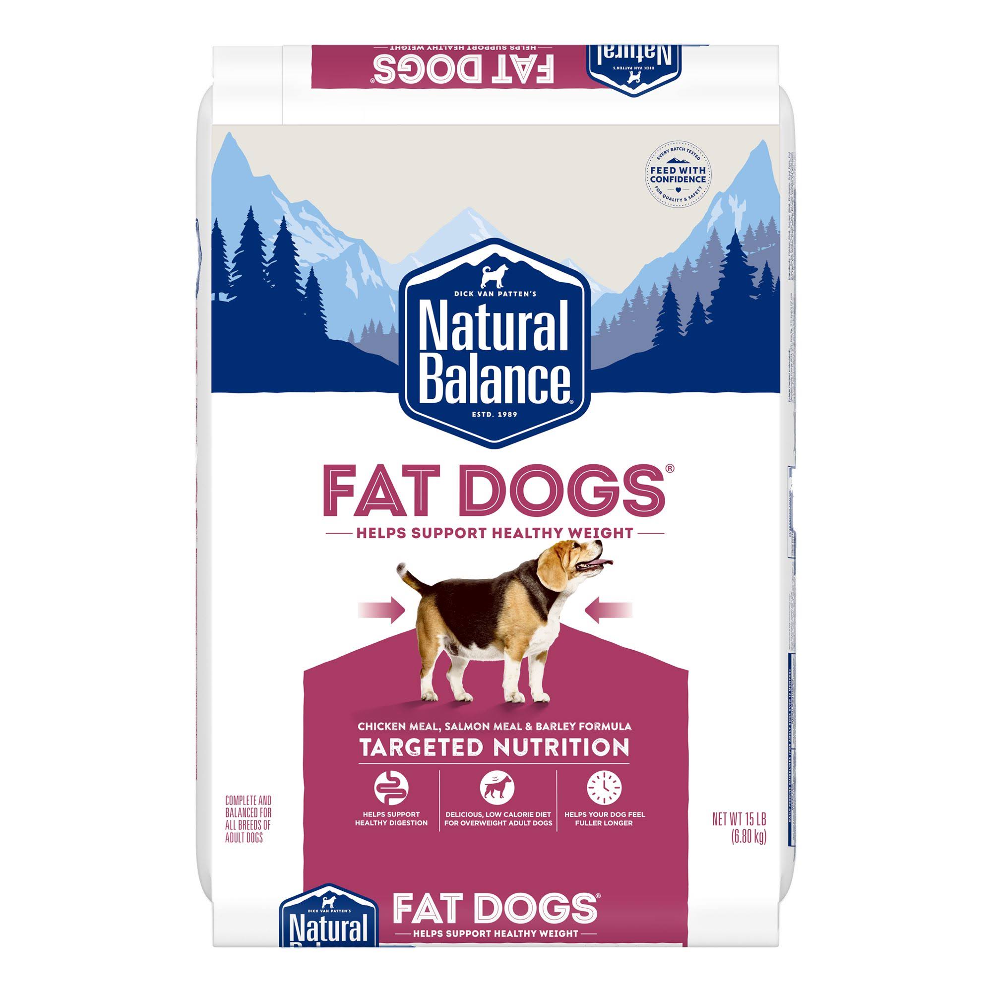 Natural Balance Fat Dogs Chicken and Salmon Formula Low Calorie Dry Dog Food - 15lb