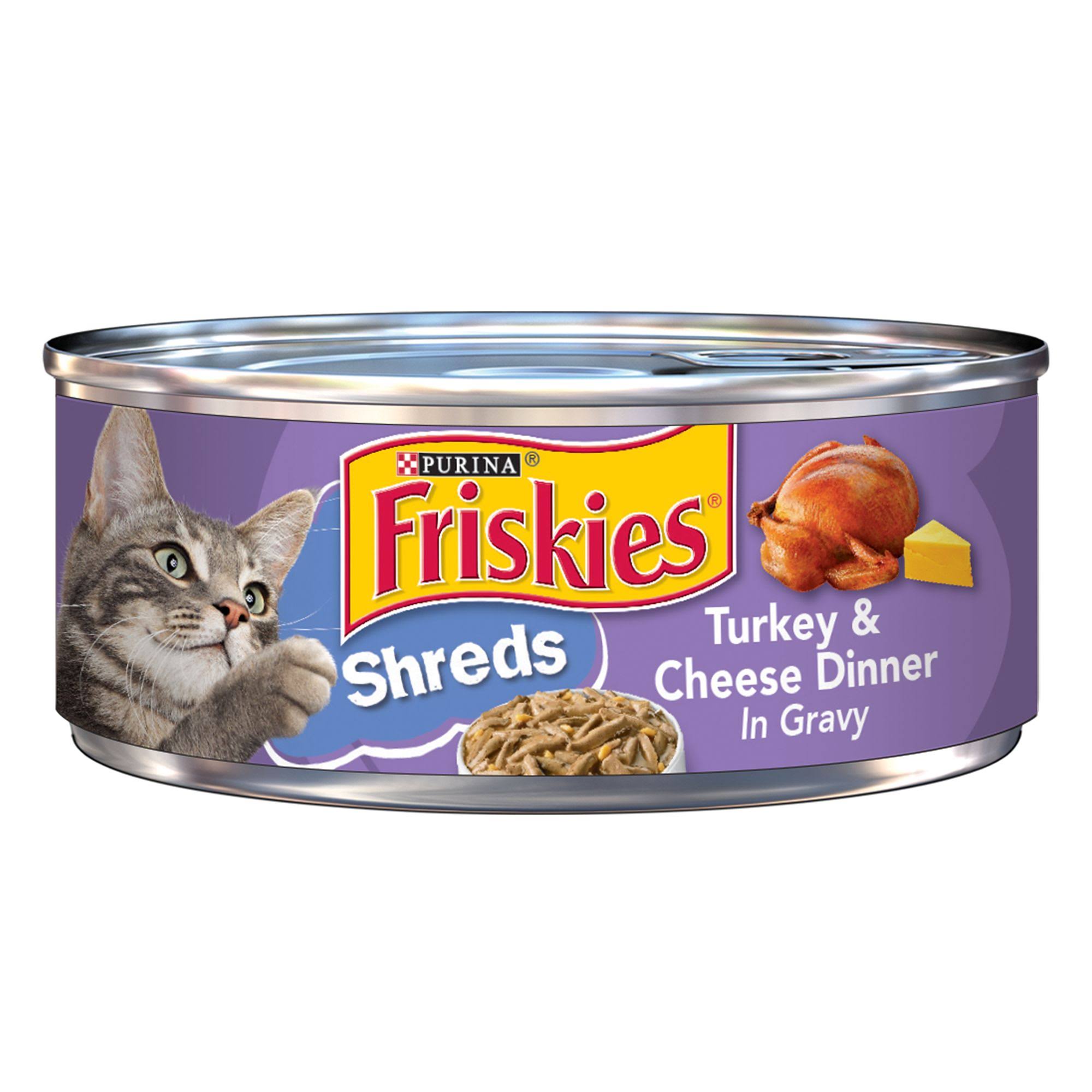 Purina Friskies Savory Shreds Cat Food - Turkey & Cheese Dinner in Gravy