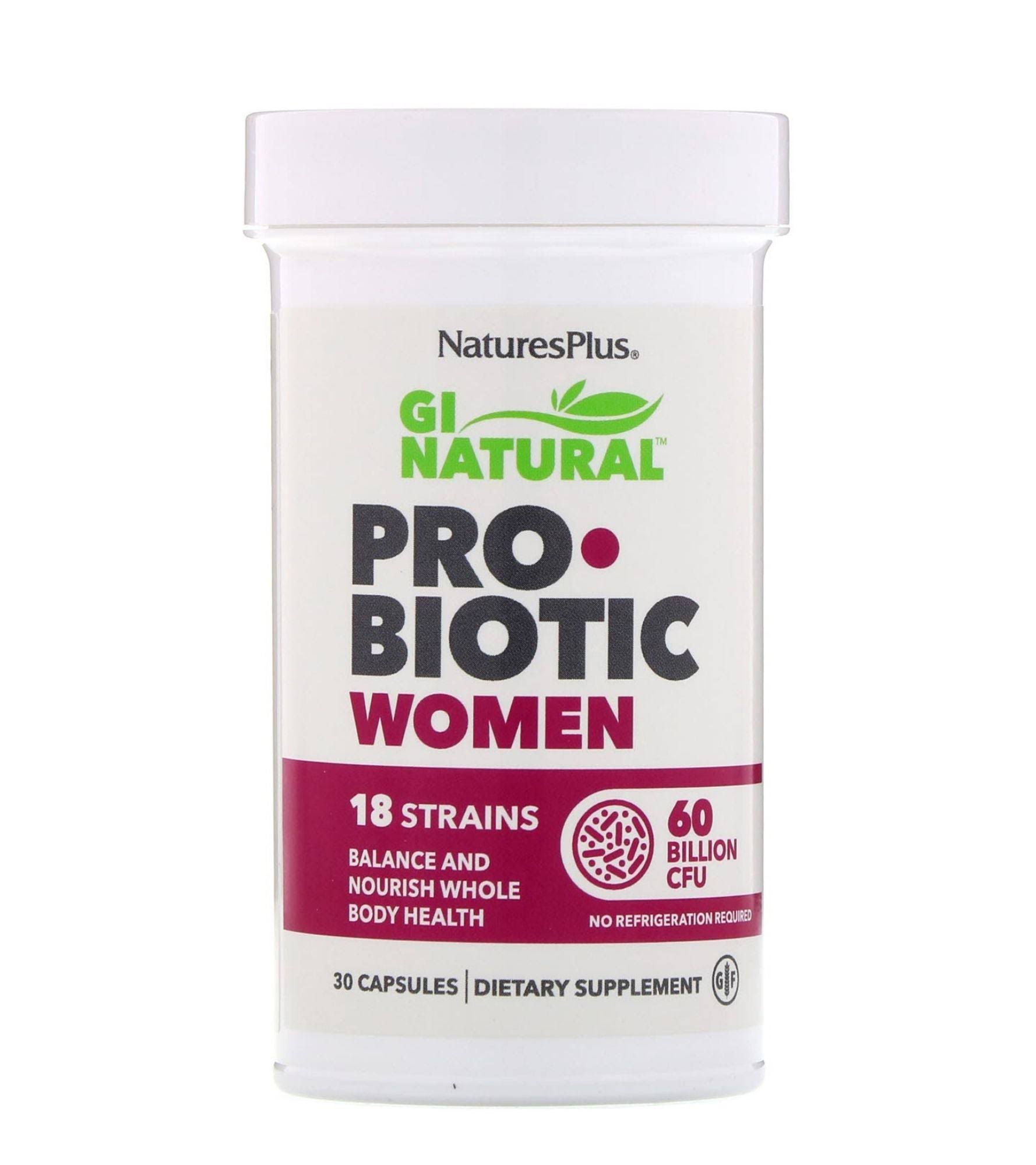 Nature's Plus Gi Natural Probiotic Women 60 Billion CFU 30 Capsules