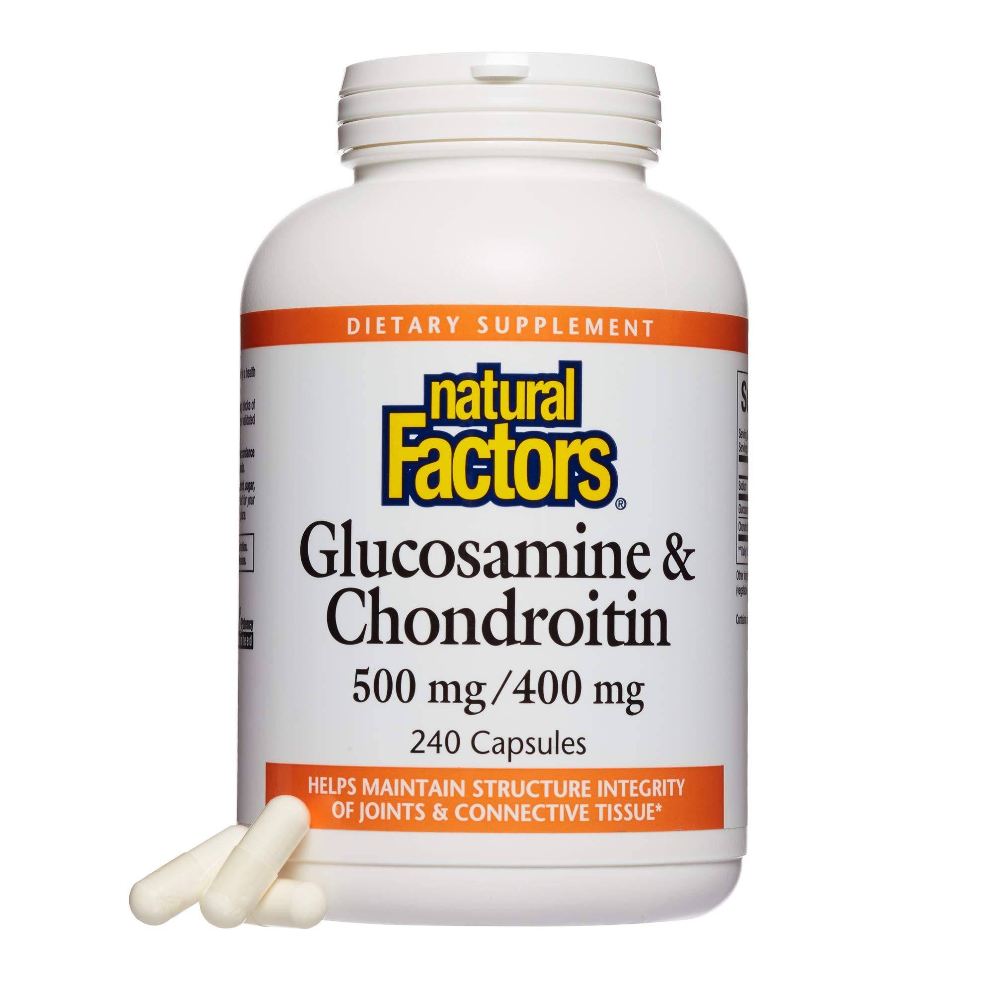 Natural Factors Glucosamine and Chondroitin Sulfate Relieves Bone and Joint Pain - 240ct
