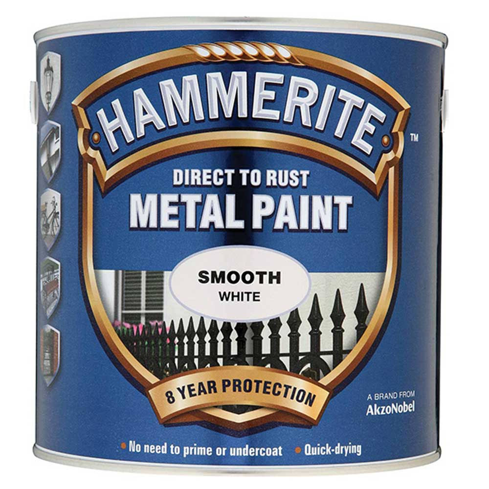 Hammerite White Gloss Metal Paint - 2.5Ltr