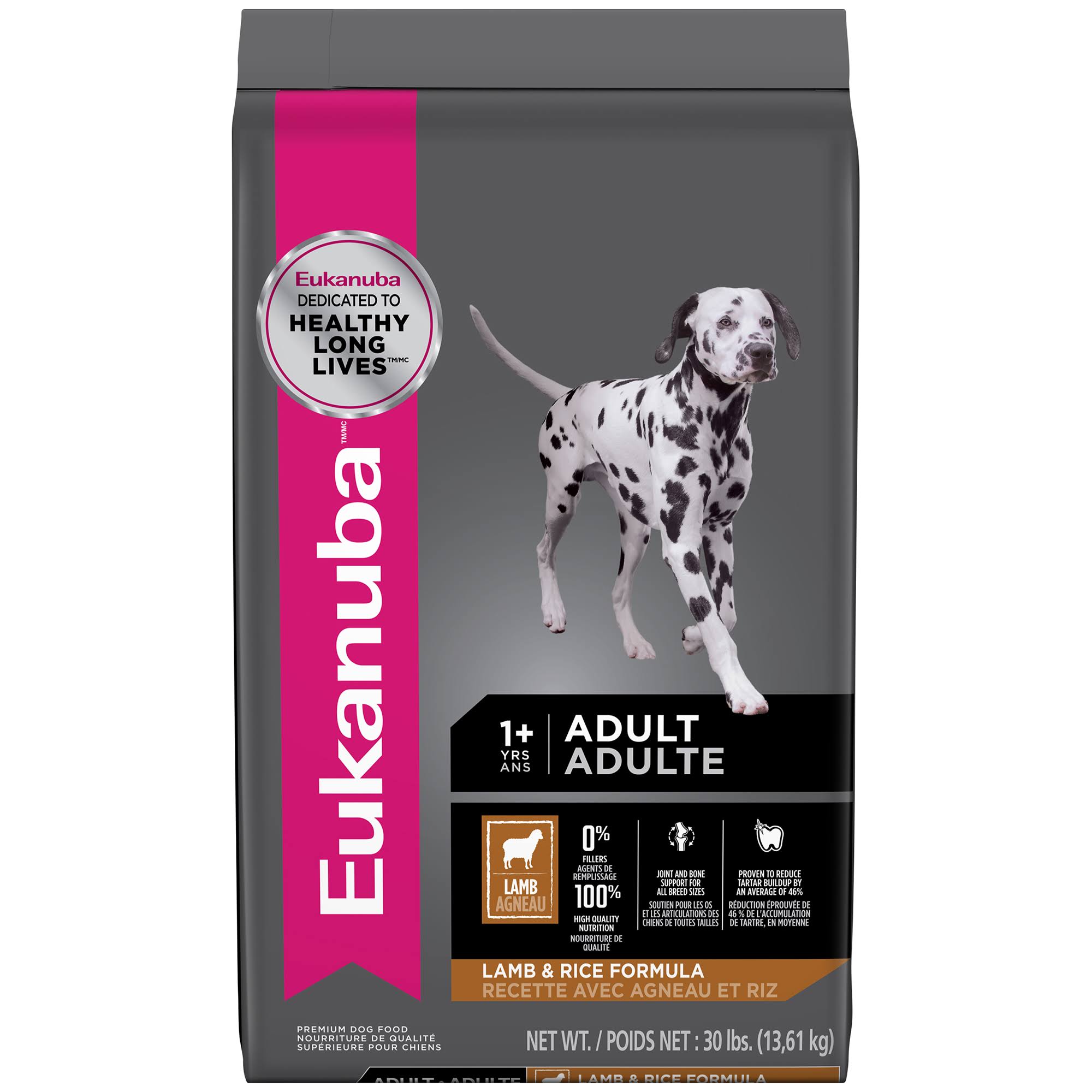 Eukanuba Dog Food - Adult, Lamb and Rice Formula, 30lbs