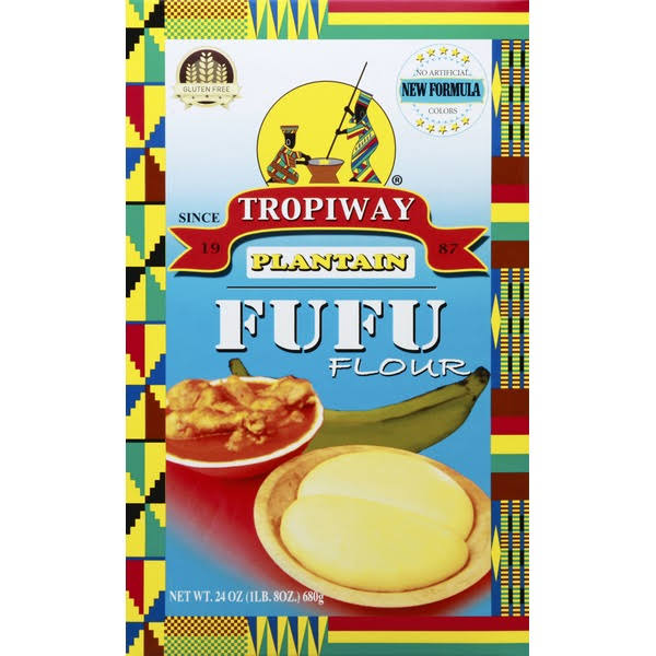 Tropiway Flour, Fufu, Plantain - 24 oz