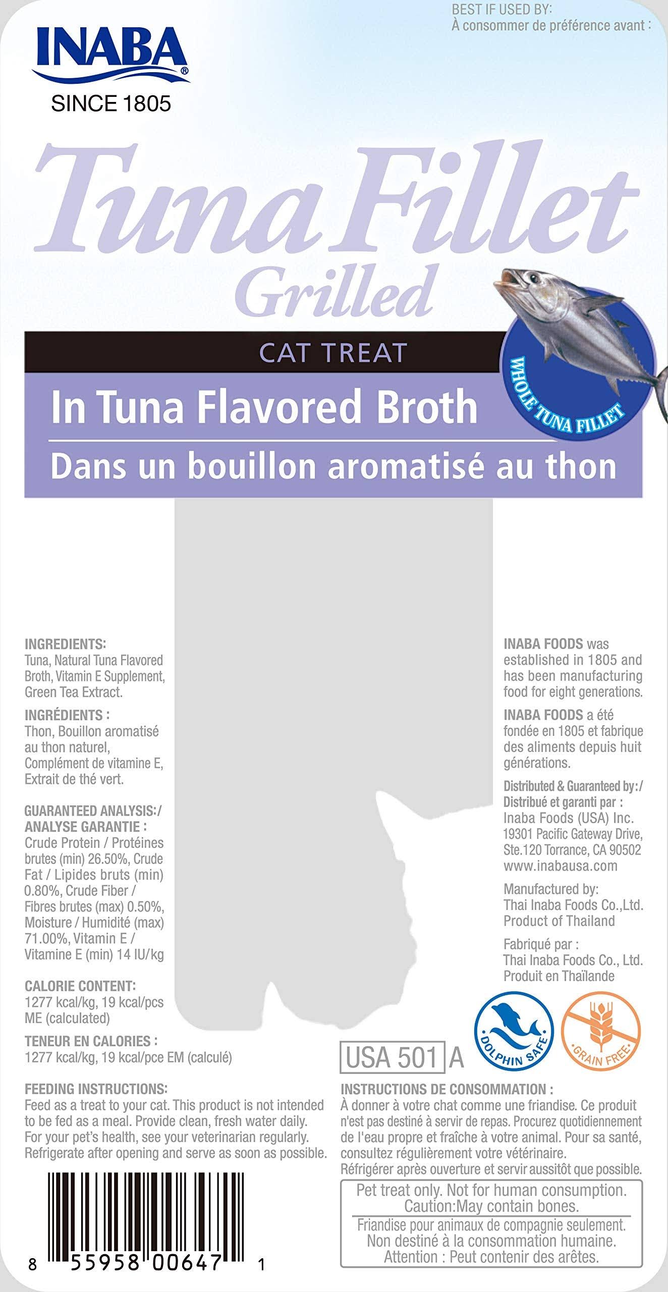 Inaba Cat Treat Grilled Tuna Fillet in Tuna Broth 15g