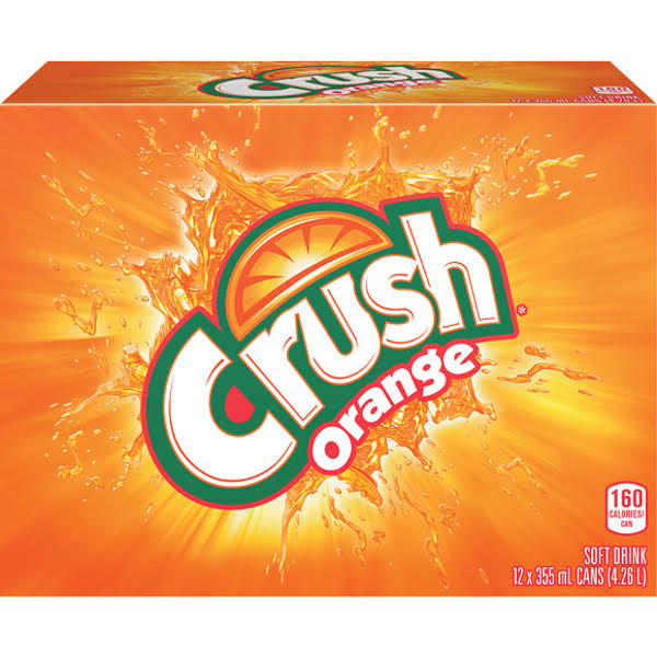 Crush Soft Drink - Orange, 355ml