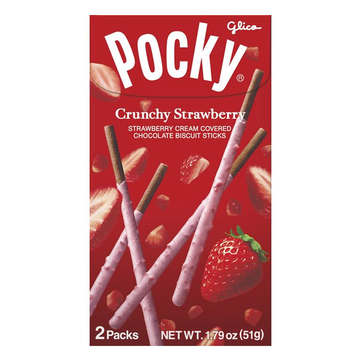 Glico Pocky Covered Biscuit Sticks - Strawberry Cream, 1.79oz