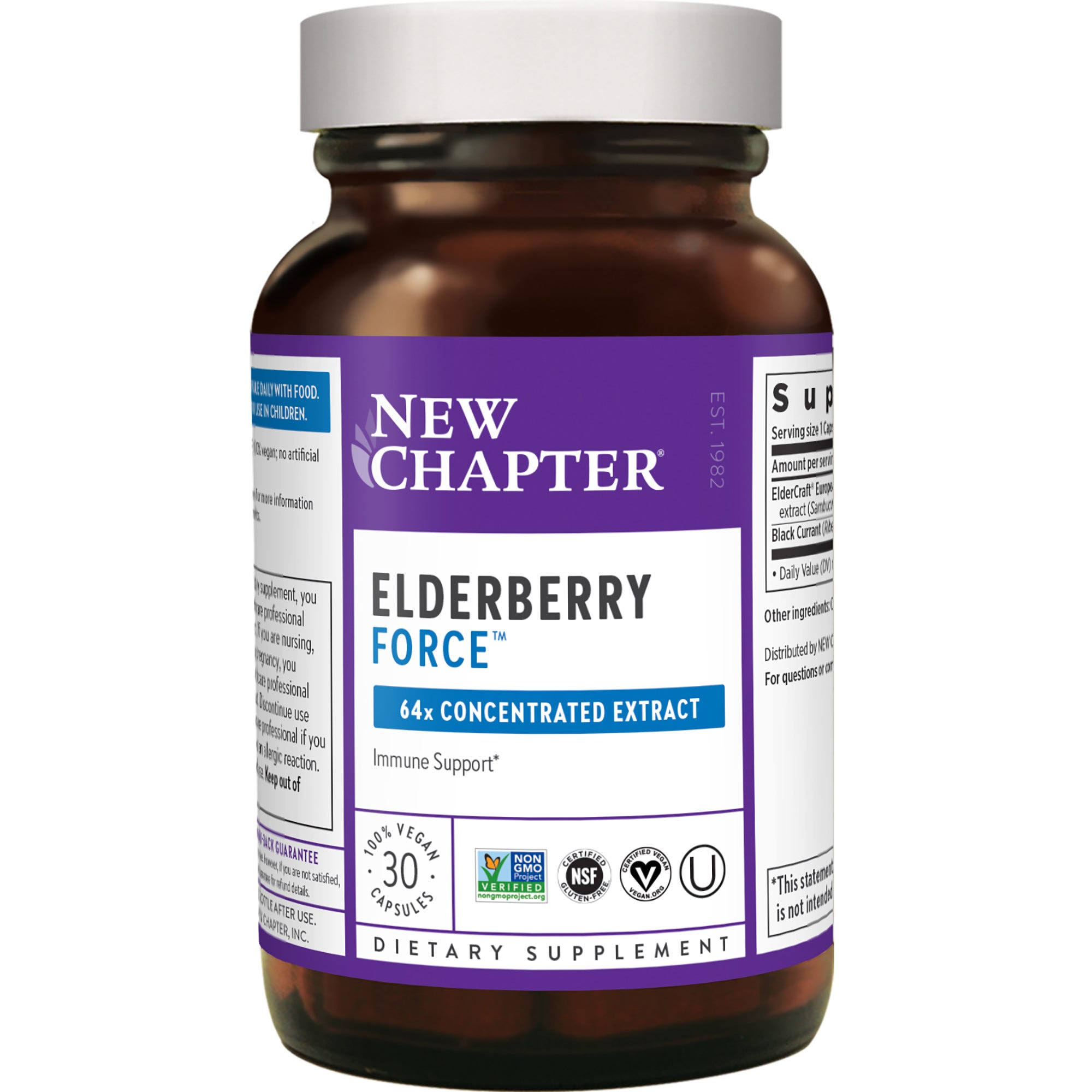 New Chapter Elderberry Force Dietary Supplement - 30 Capsules