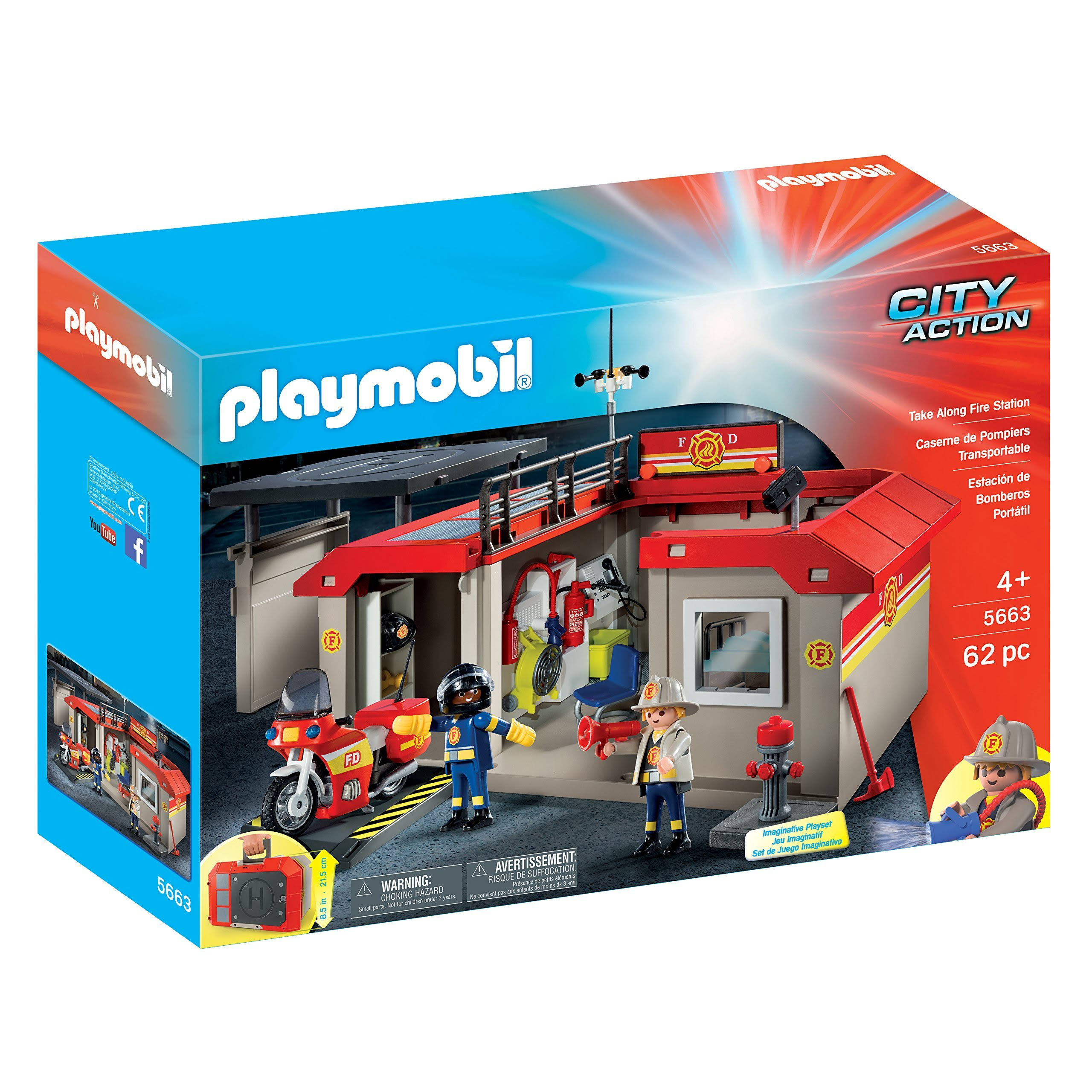 Playmobil City Action Playset - Take Along Fire Station