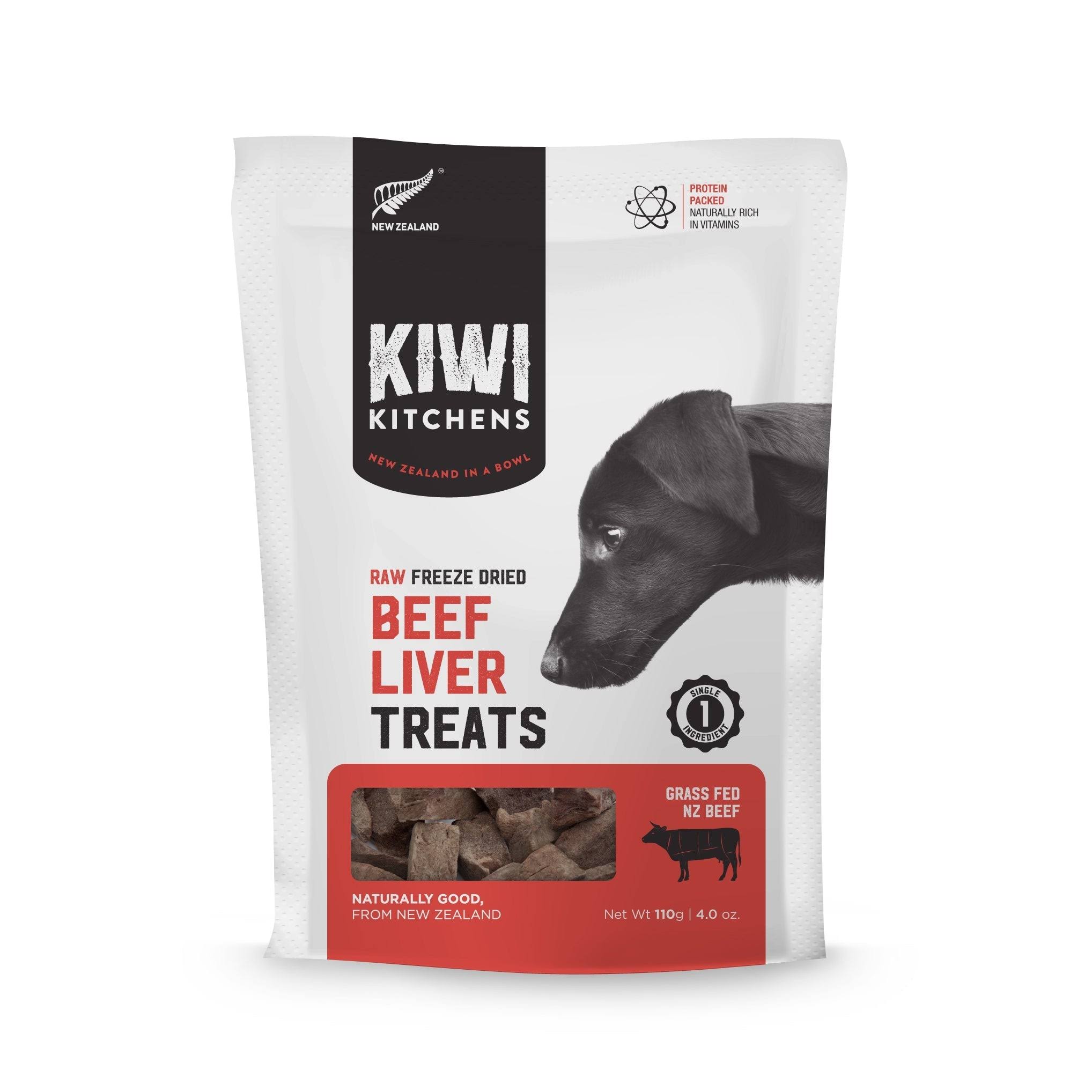 Kiwi Kitchens Freeze Dried Beef Liver Dog Treats / 4 oz