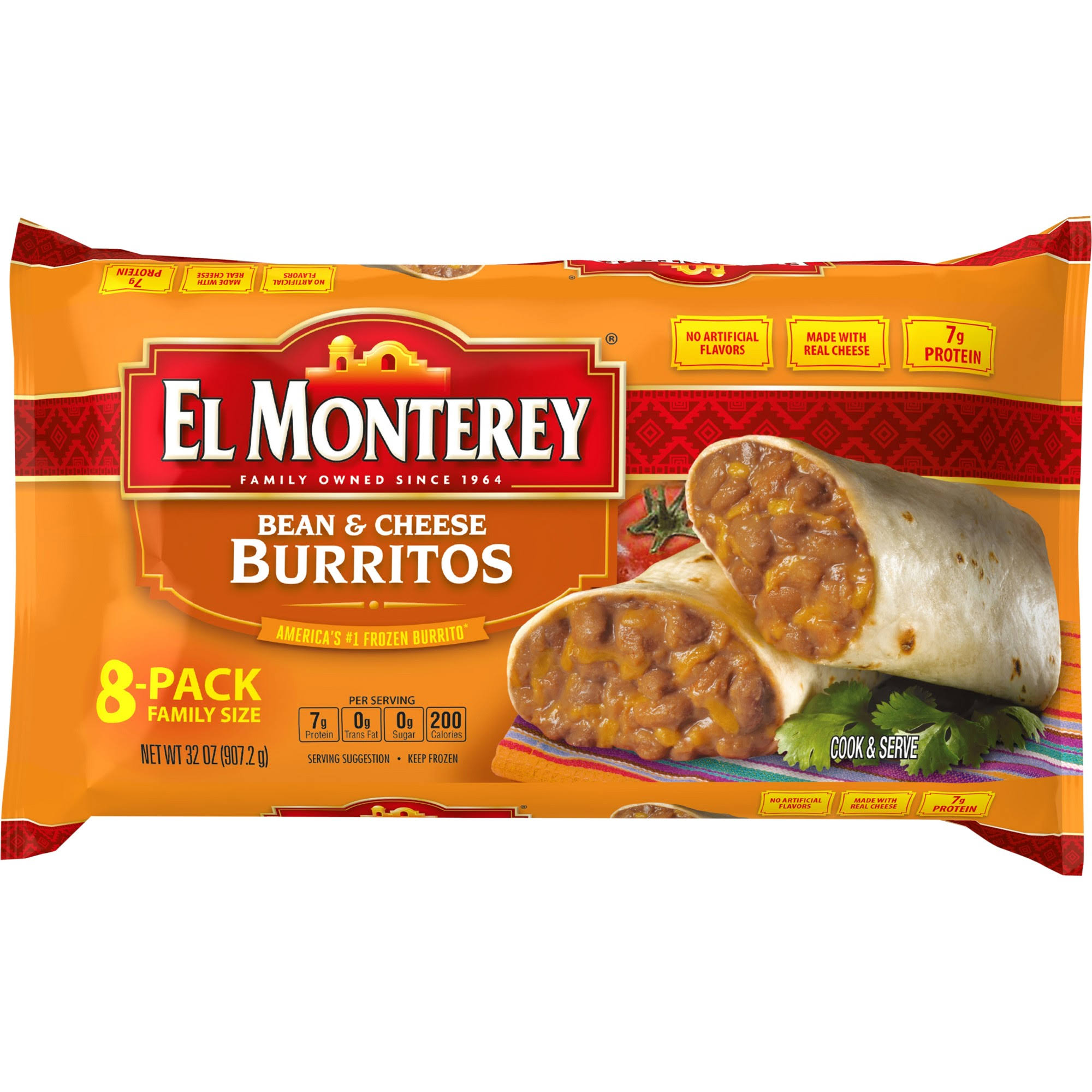 El Monterey Bean & Cheese Burritos - 907.2g
