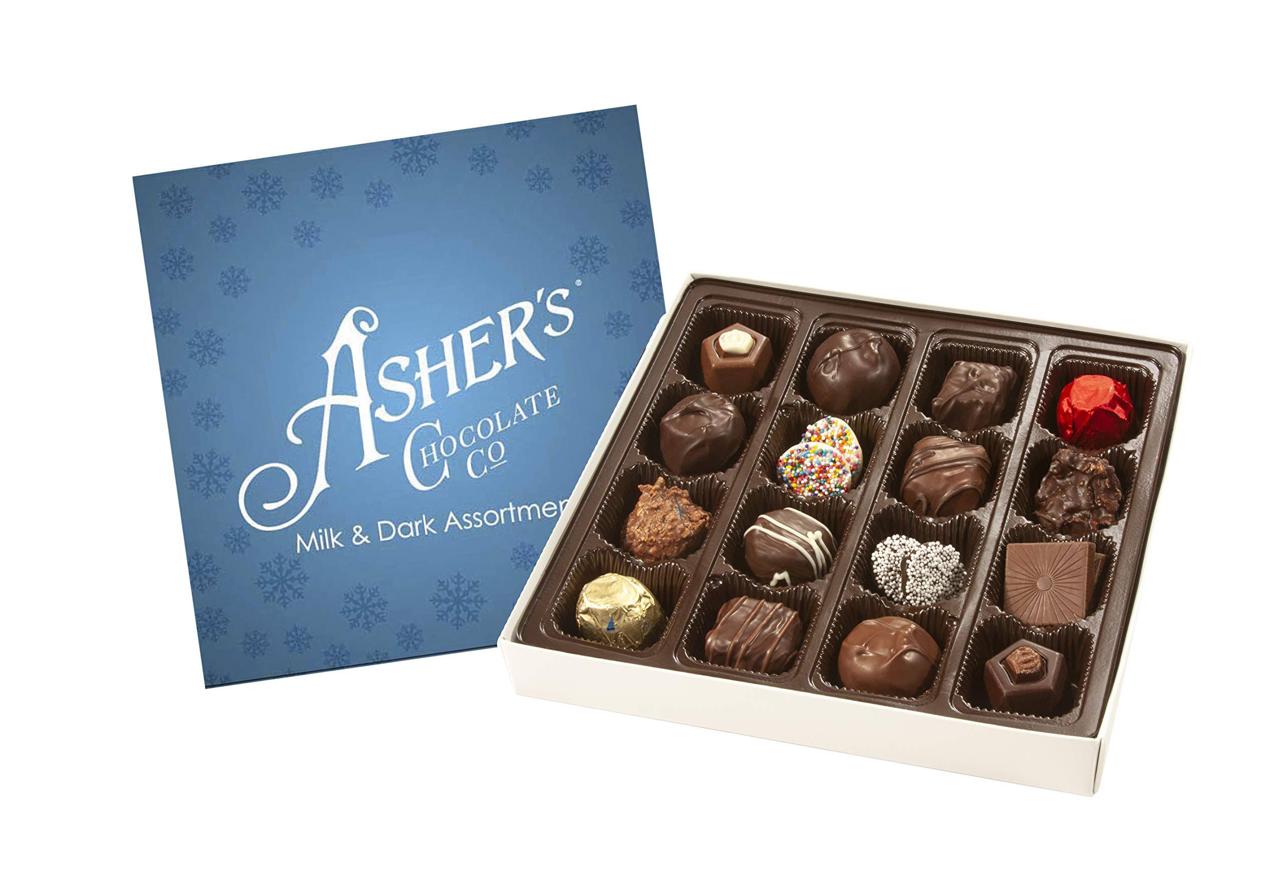 Ashers Chocolates, Milk and Dark Chocolate Assortment, Small Batches of Kosher Chocolate, Family Owned Since 1892, Assorted Chocolate Gift Sets, Holi