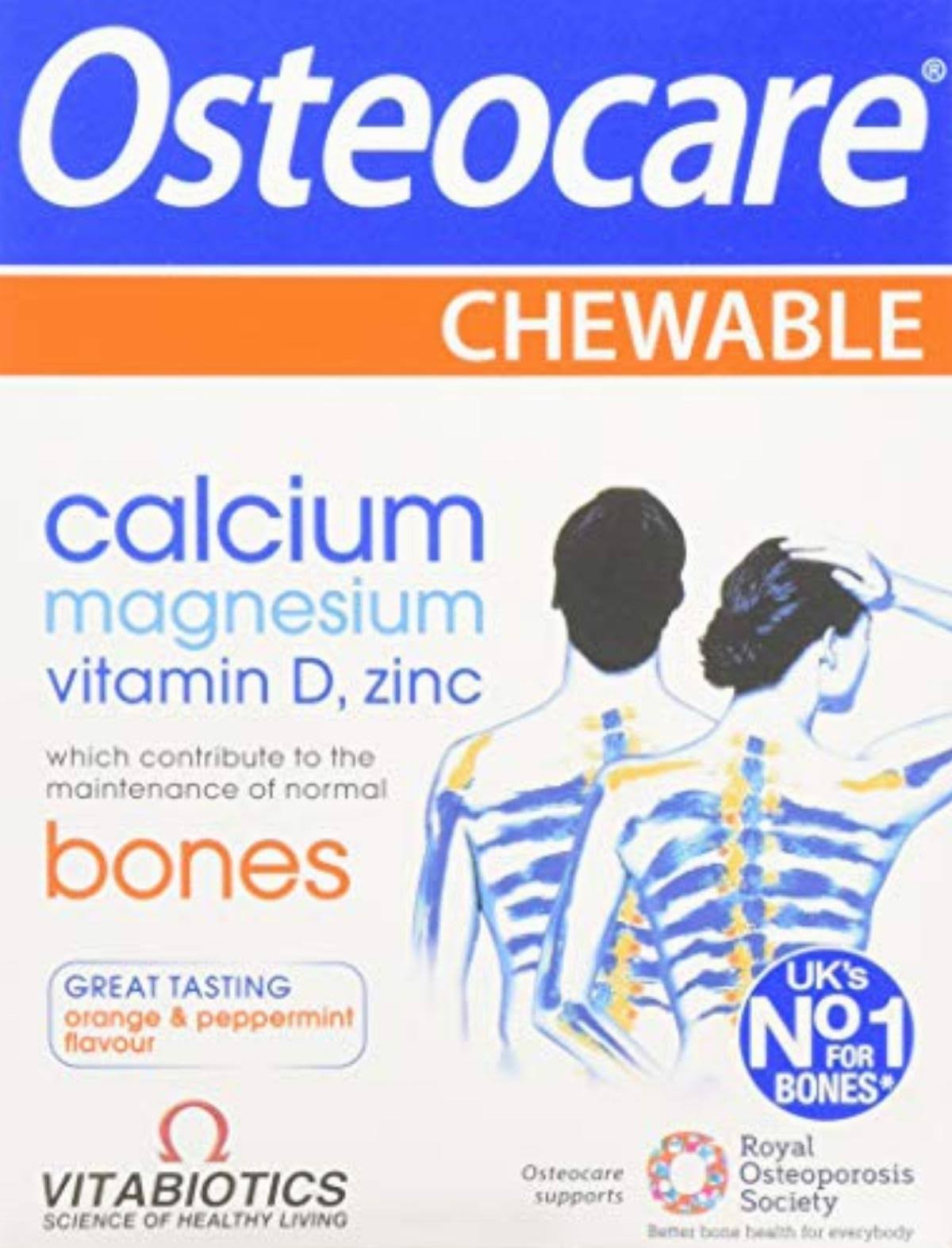 Vitabiotics Osteocare Chewable Tablets - Orange & Peppermint Flavour, x30