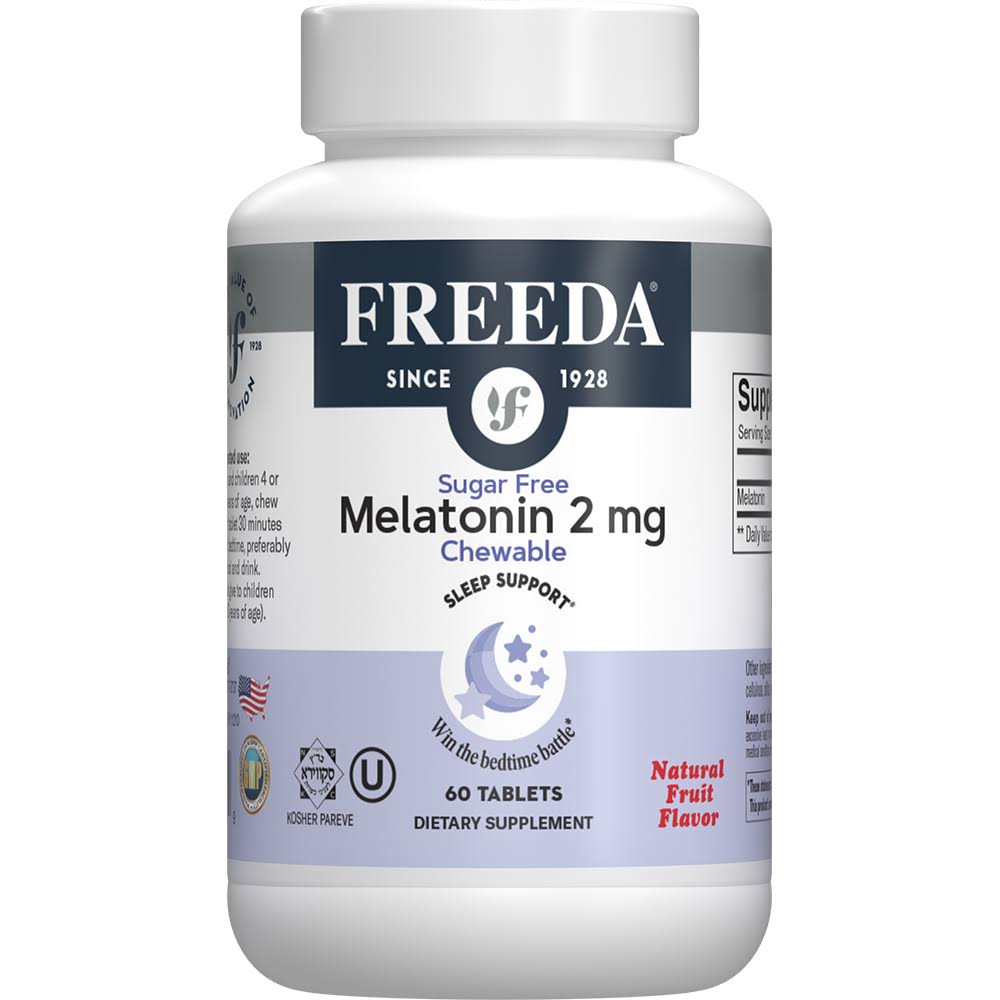 Freeda Chewable Melatonin 2 mg - Sugar Free - 60 Chewable Tablets