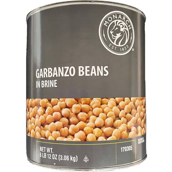 Monarch Fancy Garbanzo Beans in Brine - 108 oz