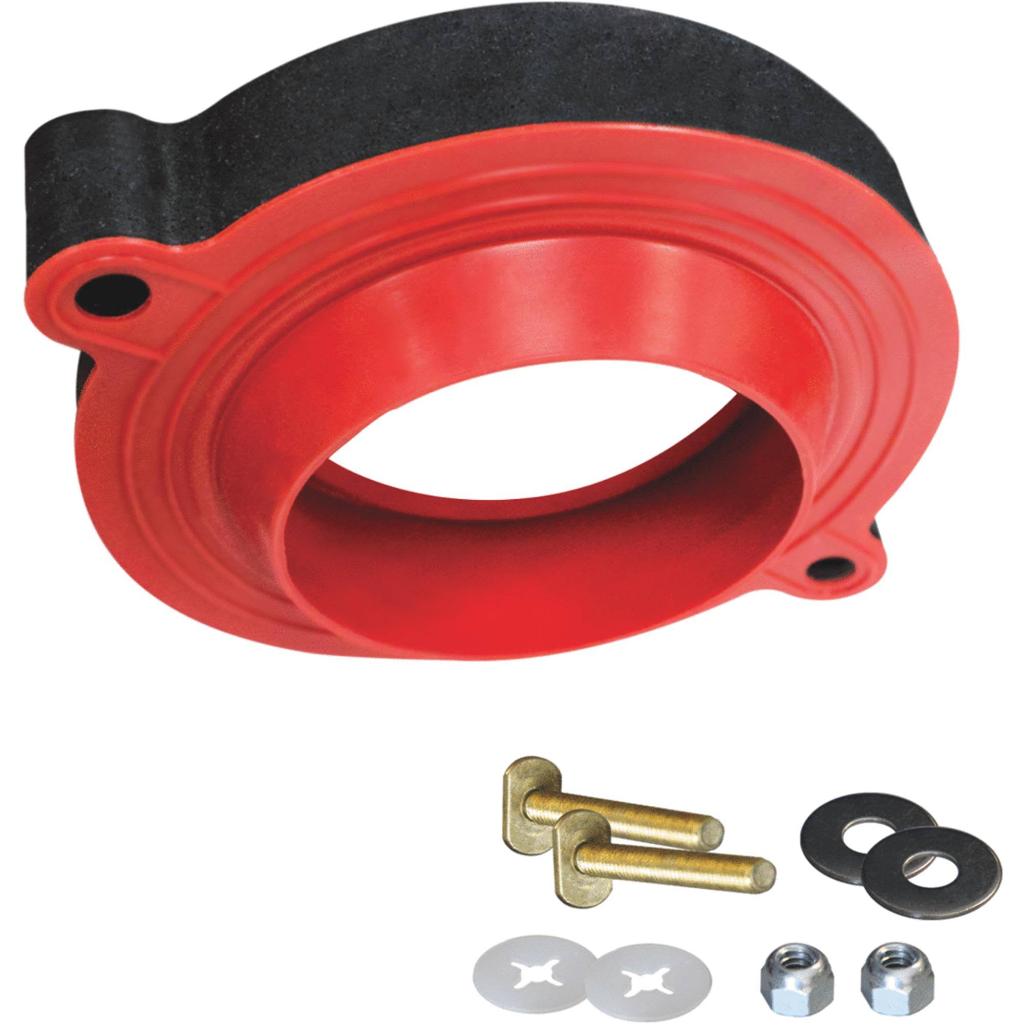 Lavelle Industries Toilet Wax Rubber Seal Kit With Hardware - Red