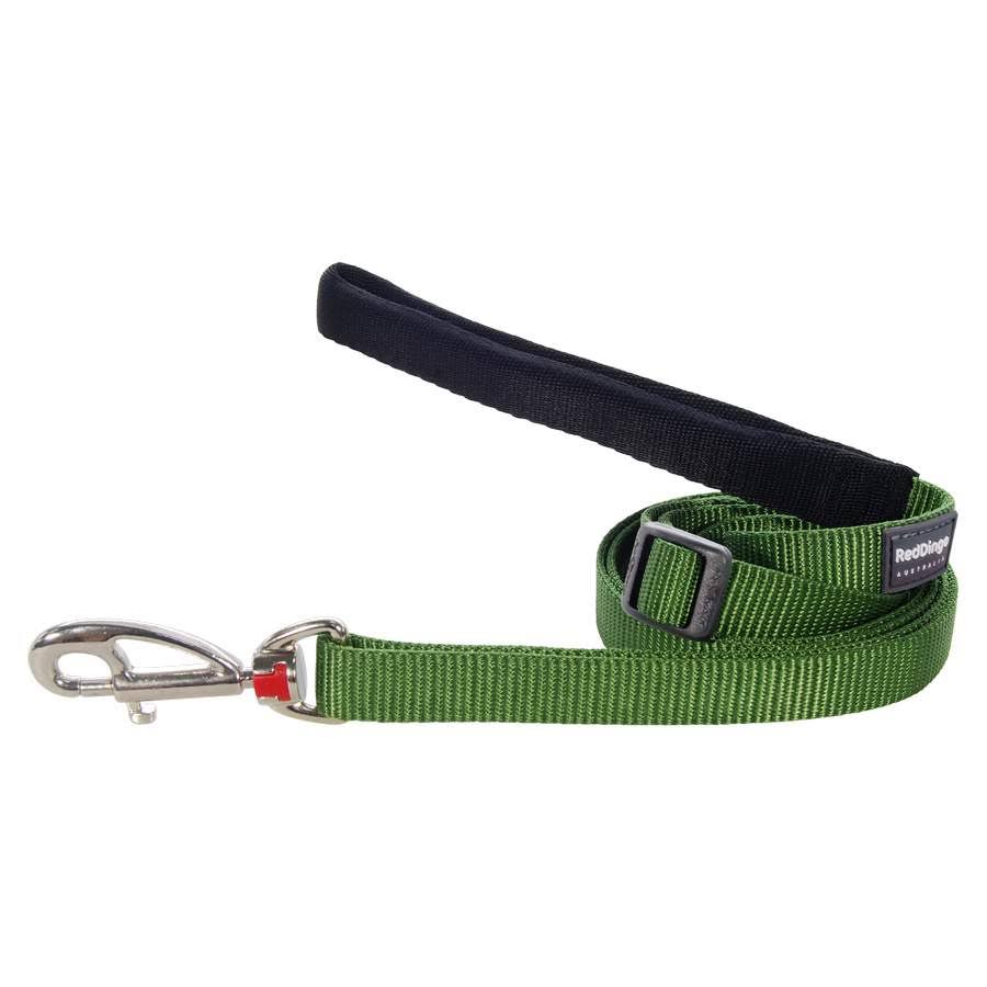 Red Dingo Classic Dog Lead - Green, 15mm x 1.8m