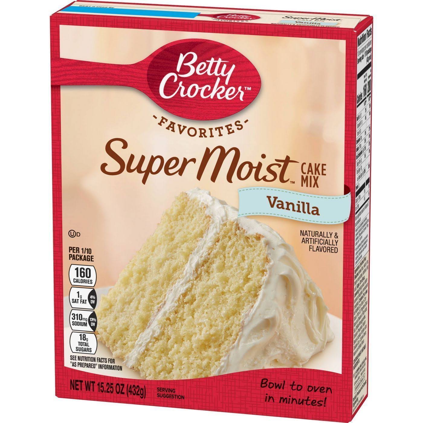 Betty Crocker Super Moist Cake Mix - Vanilla, 15.25oz